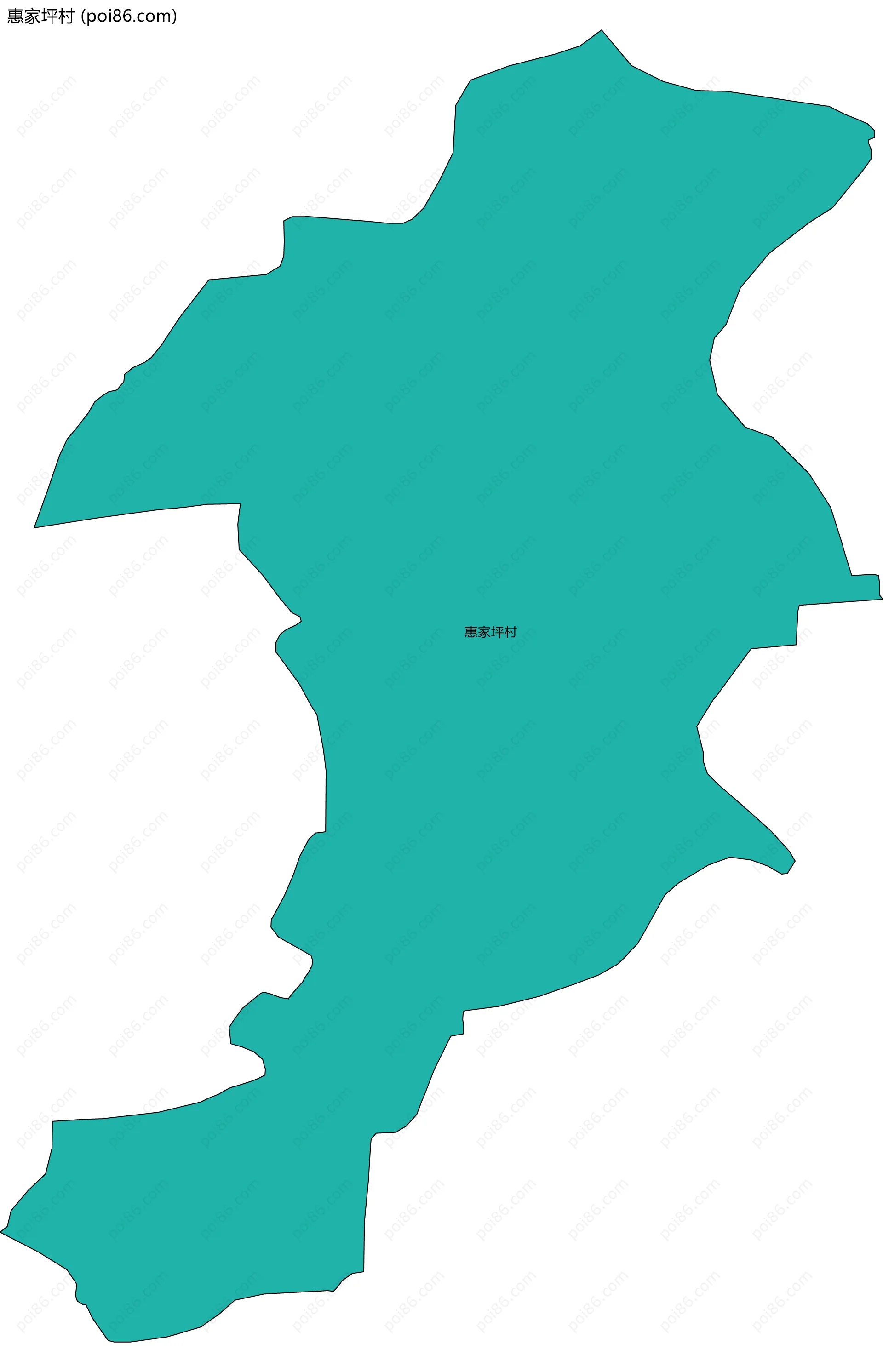 惠家坪村边界地图