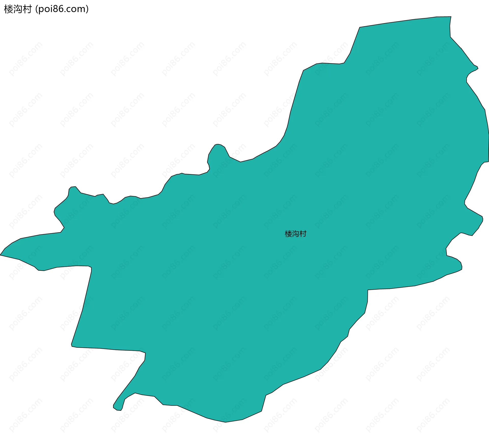 楼沟村边界地图