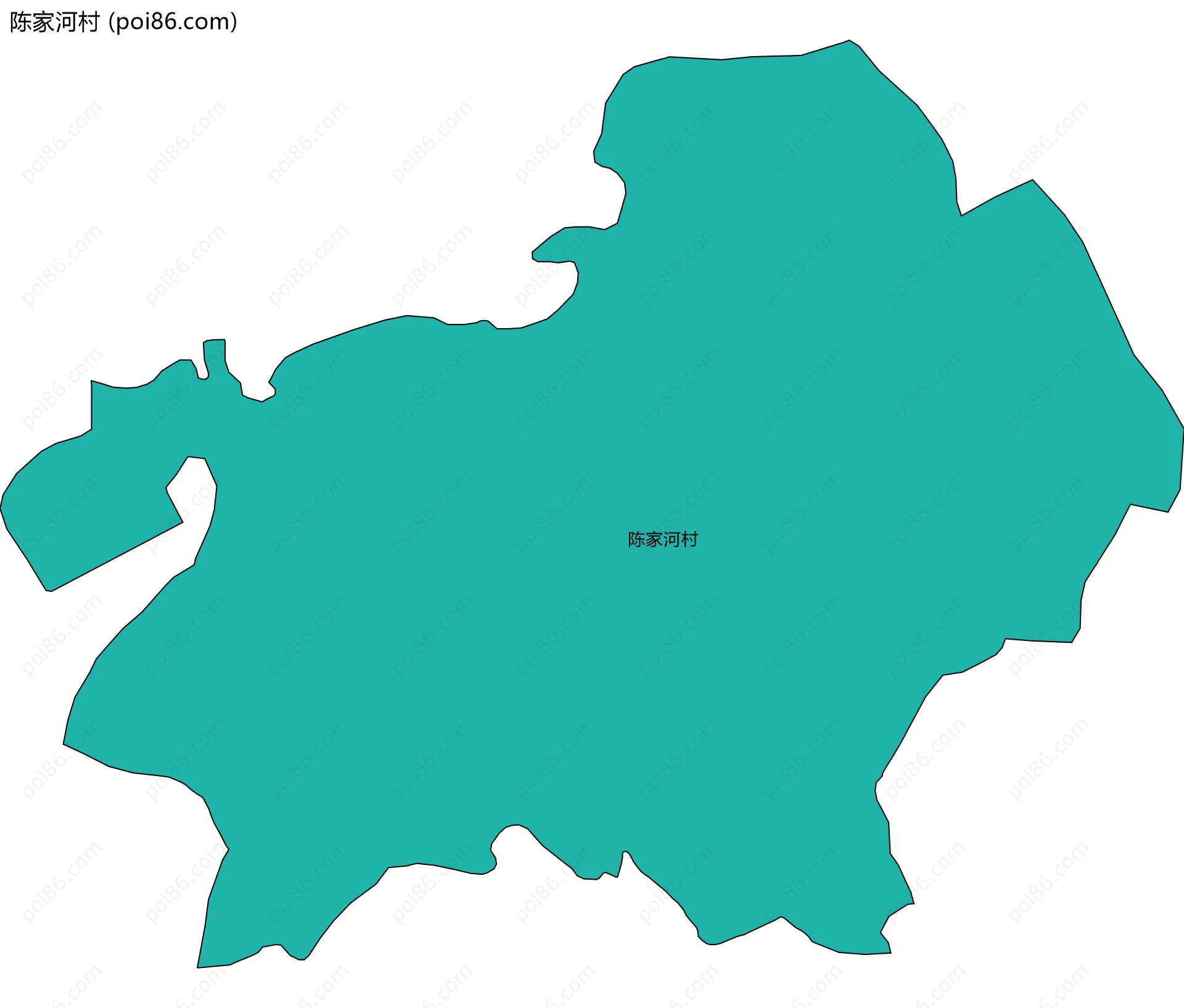 陈家河村边界地图