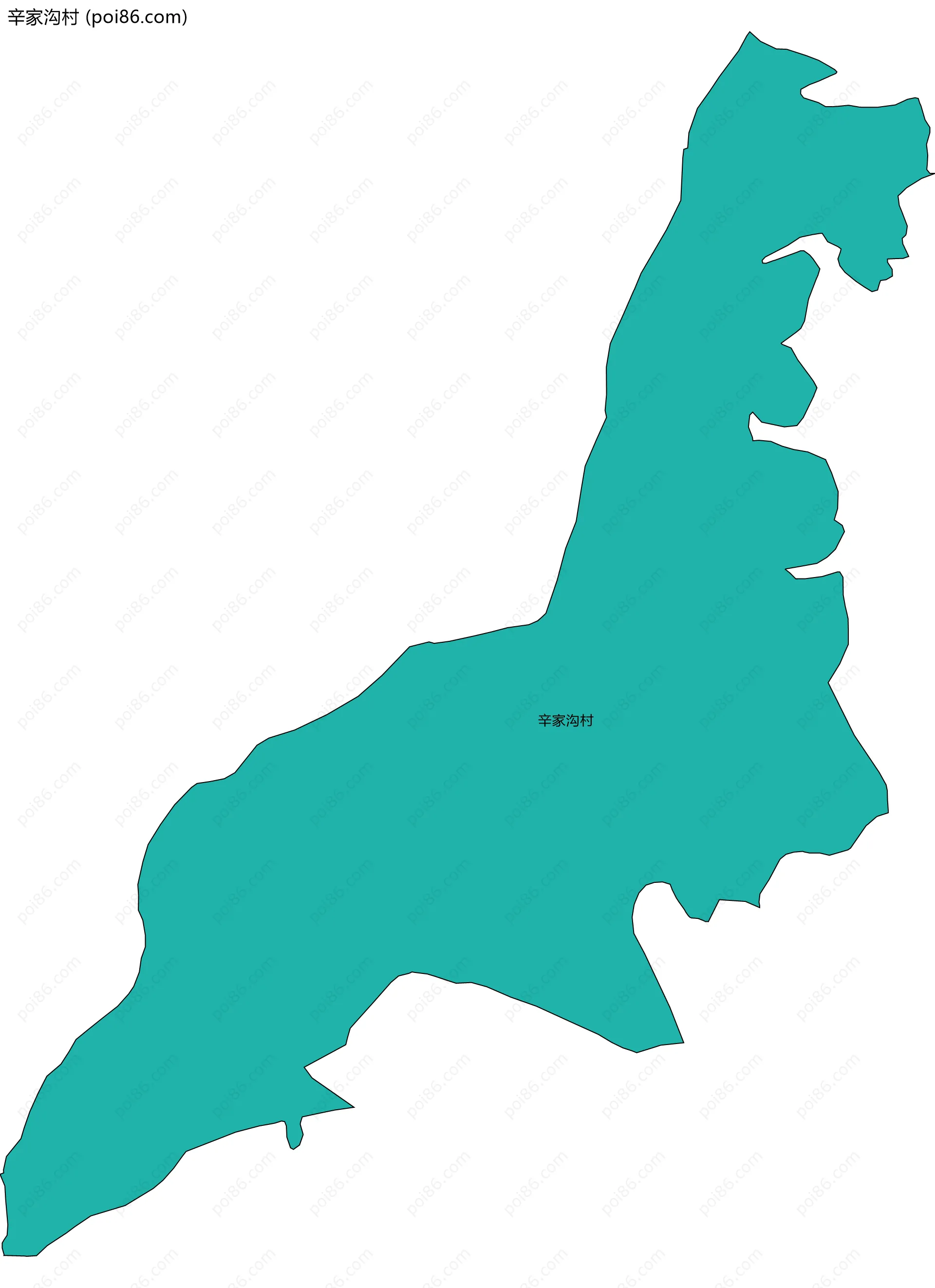 辛家沟村边界地图