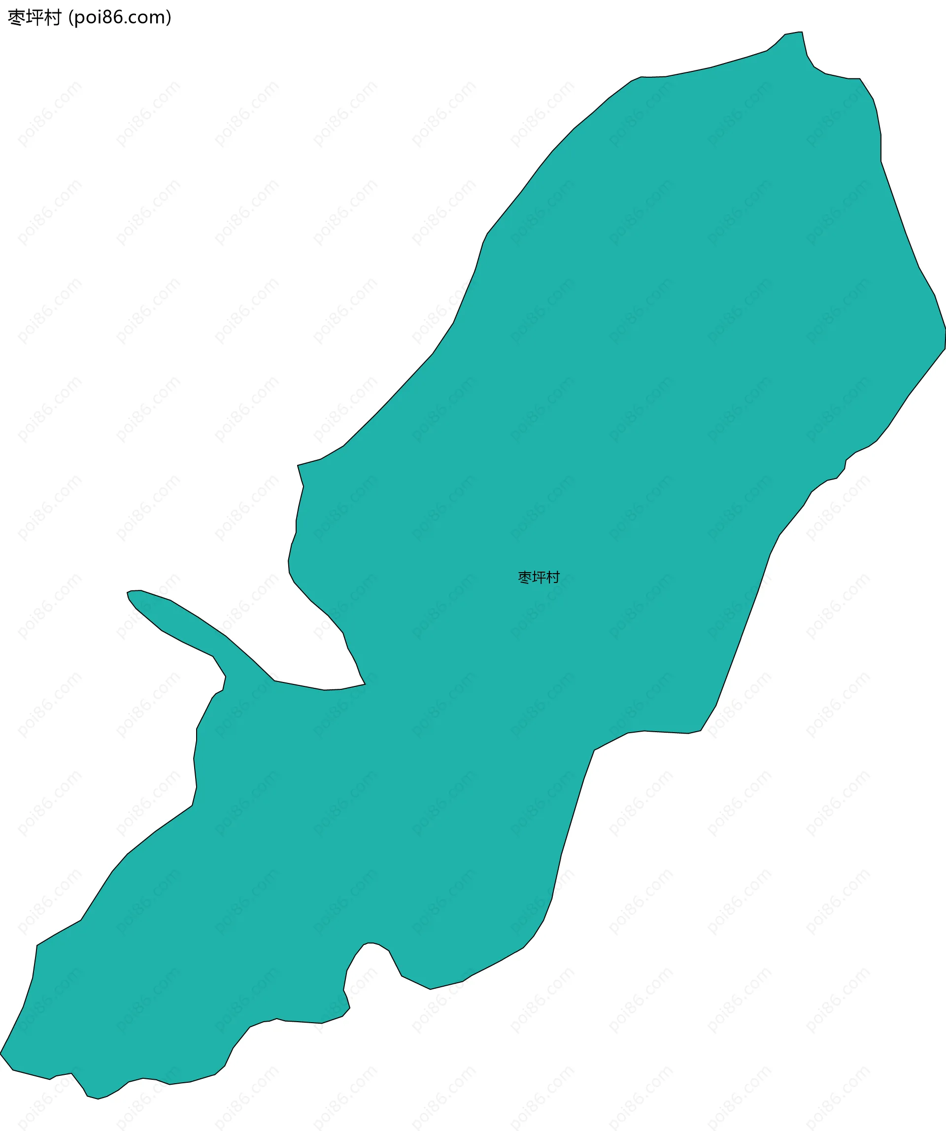 枣坪村边界地图