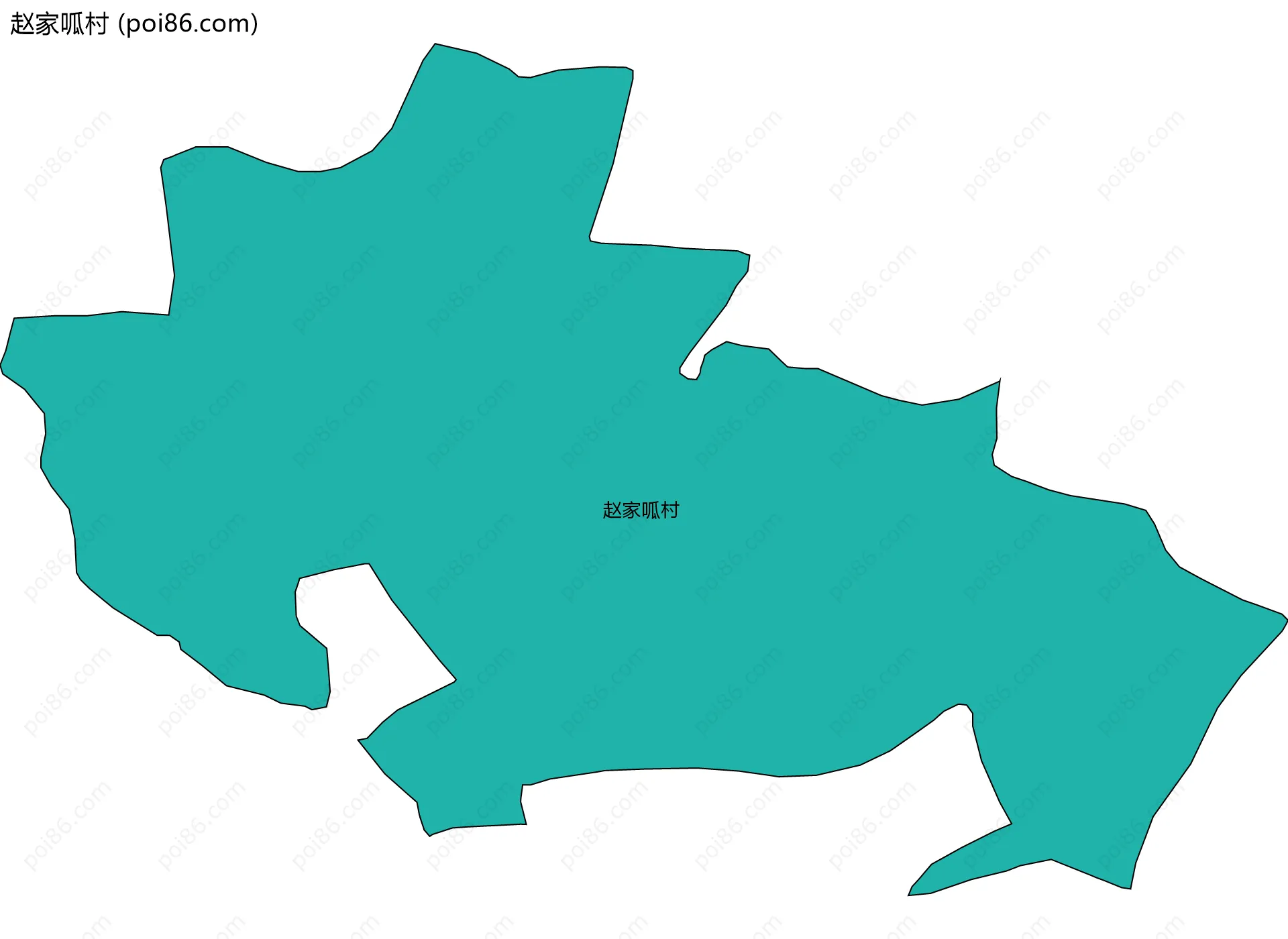赵家呱村边界地图