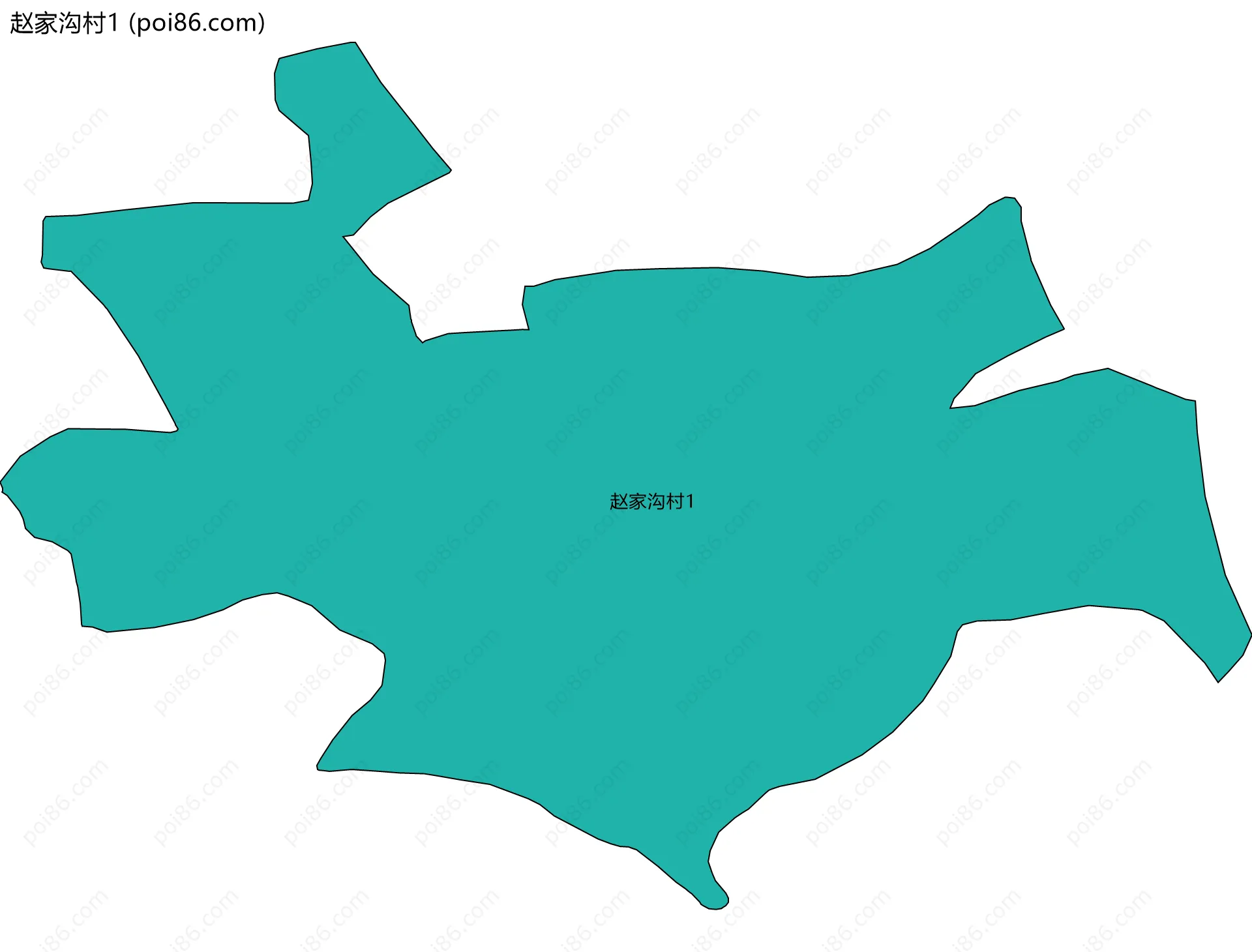 赵家沟村1边界地图