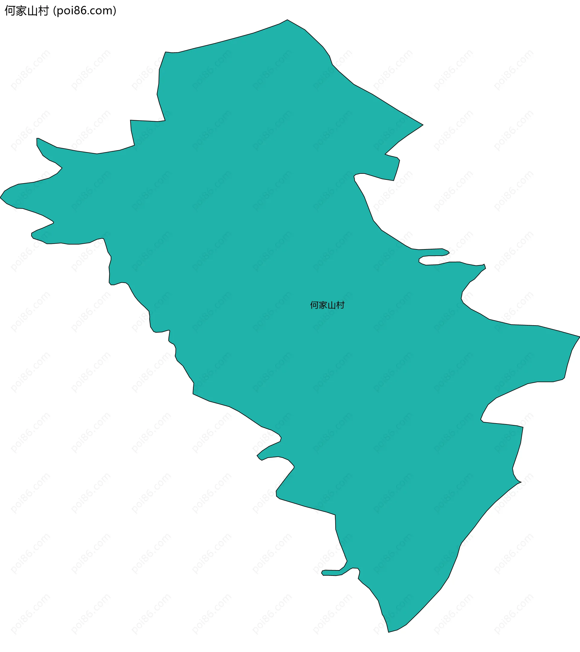 何家山村边界地图