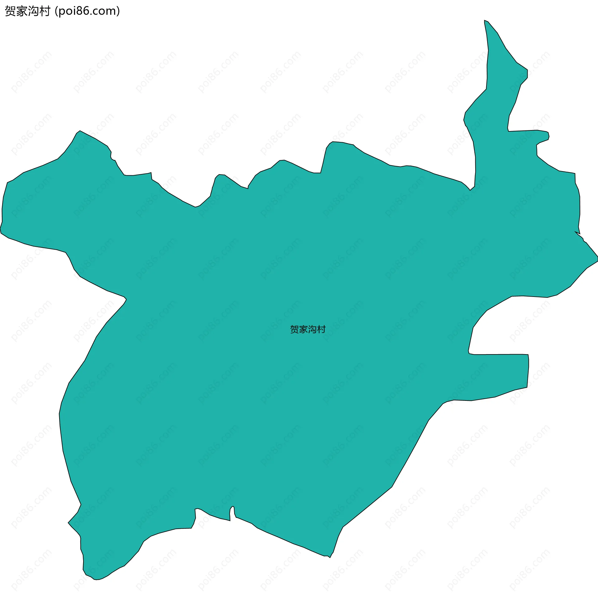 贺家沟村边界地图