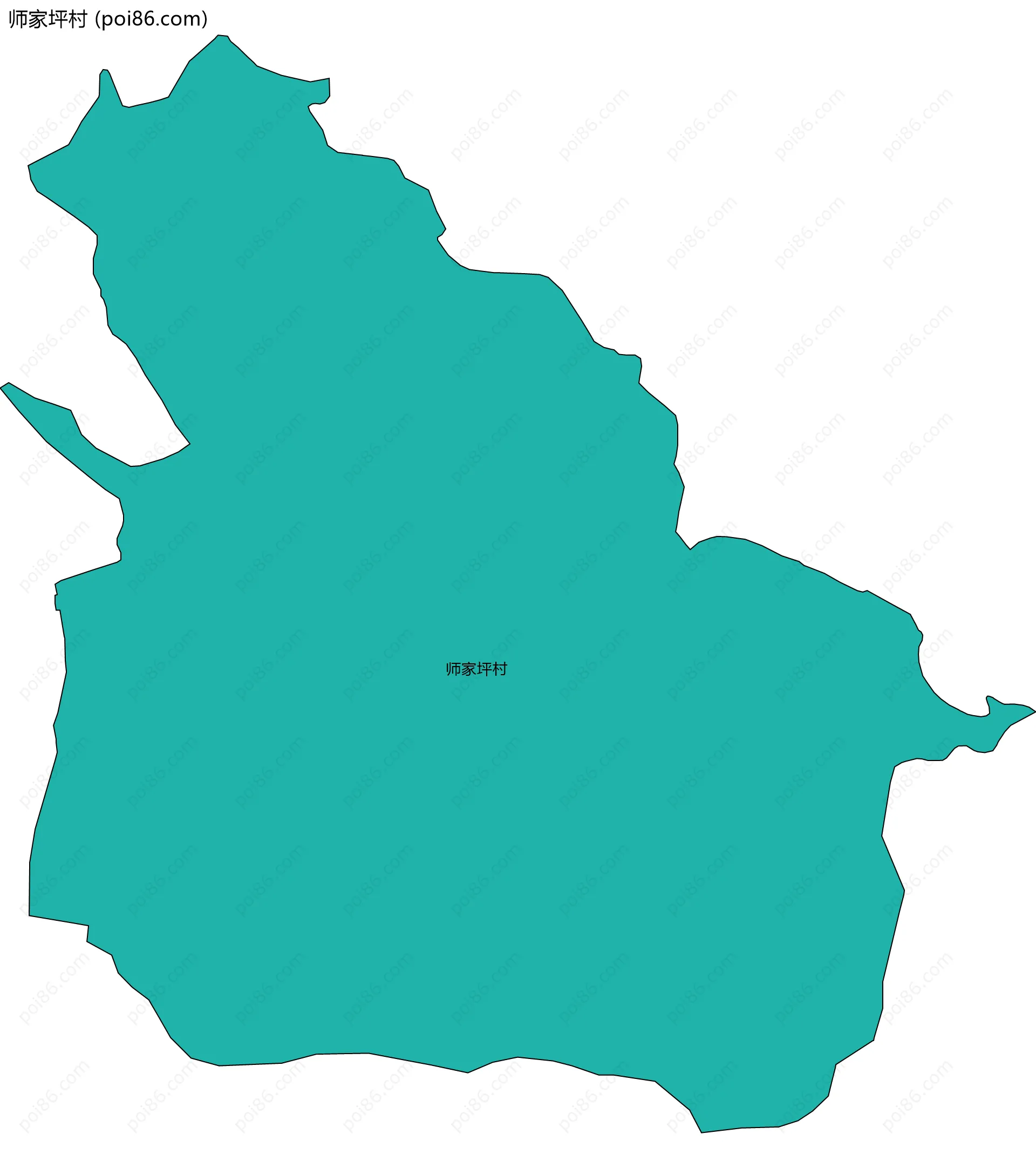 师家坪村边界地图