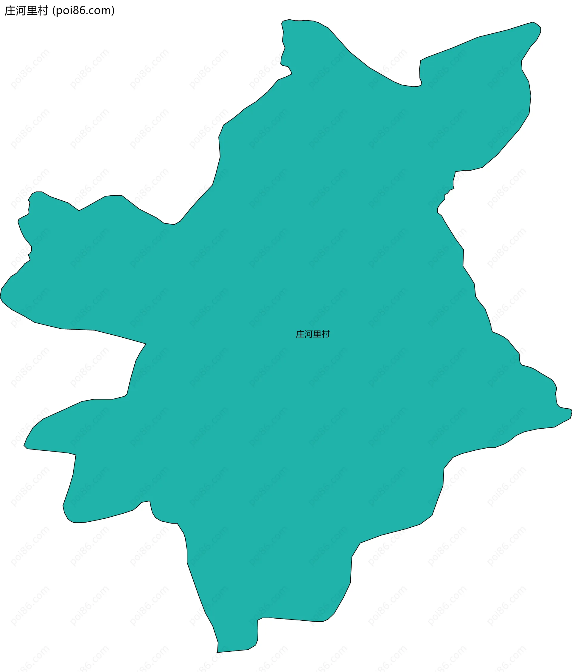 庄河里村边界地图