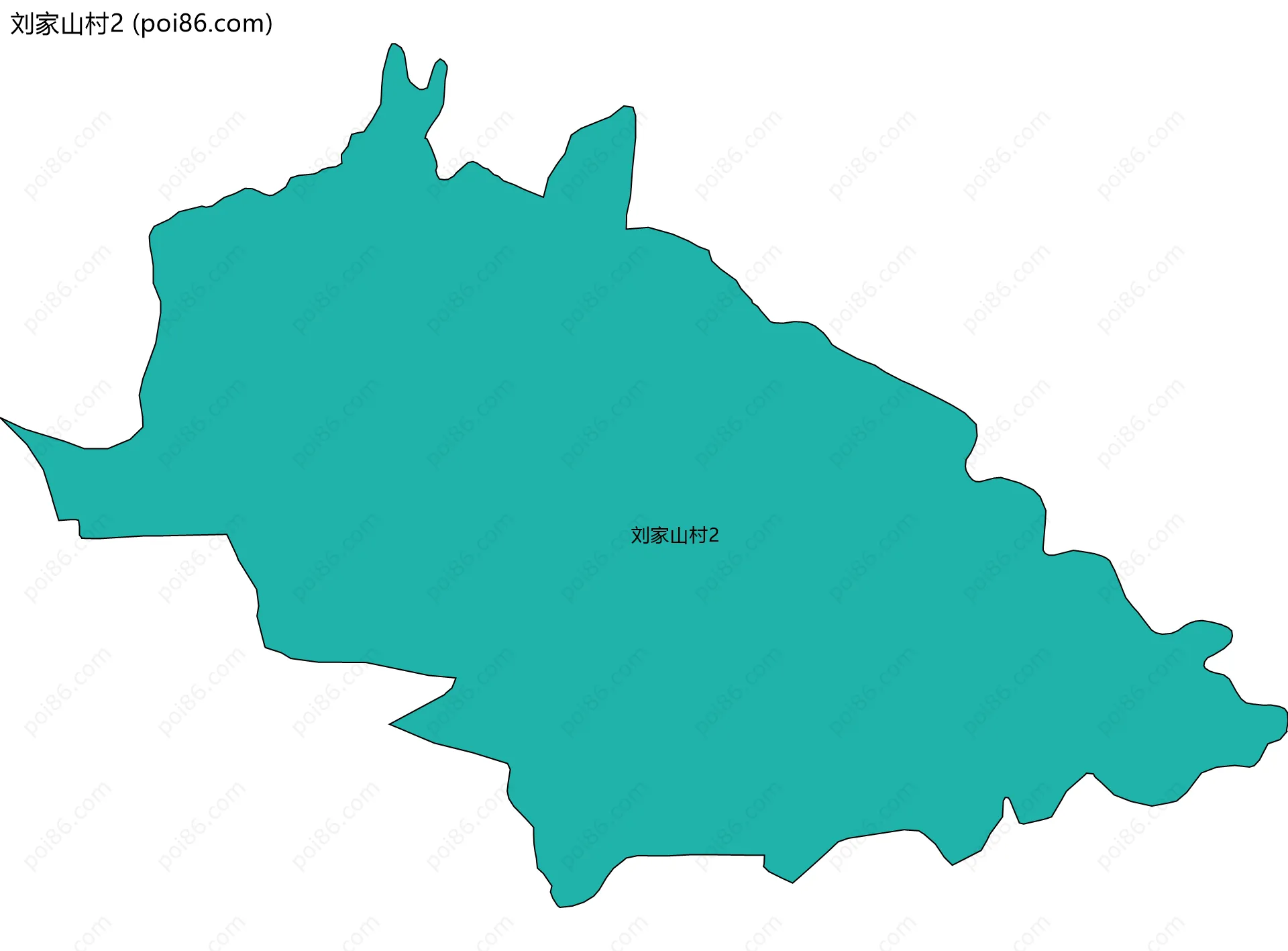 刘家山村2边界地图