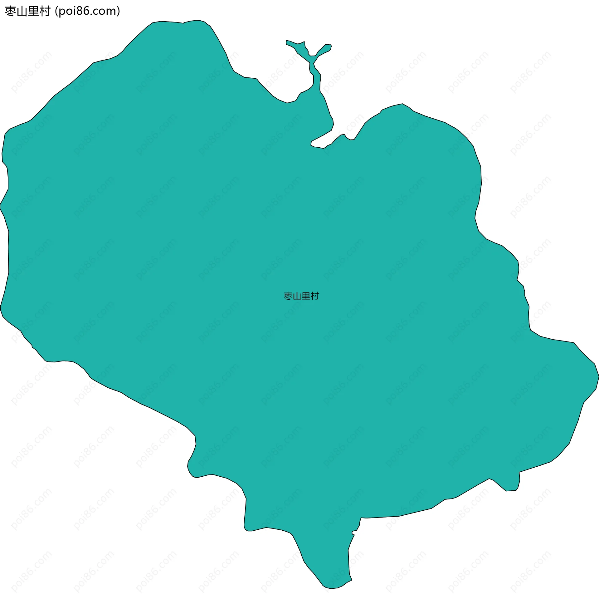 枣山里村边界地图