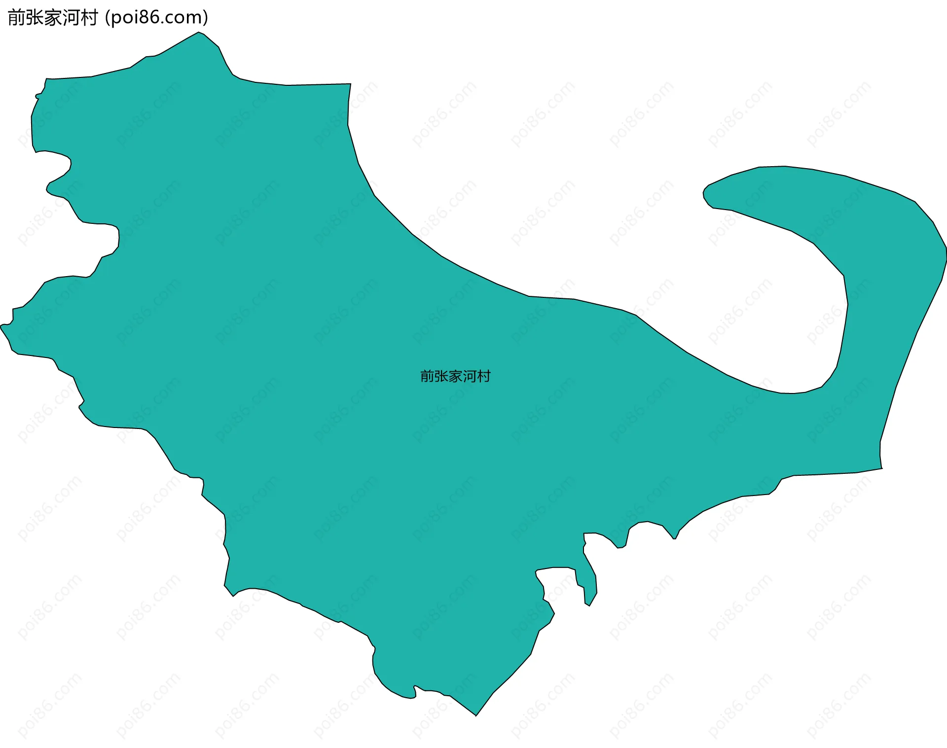 前张家河村边界地图