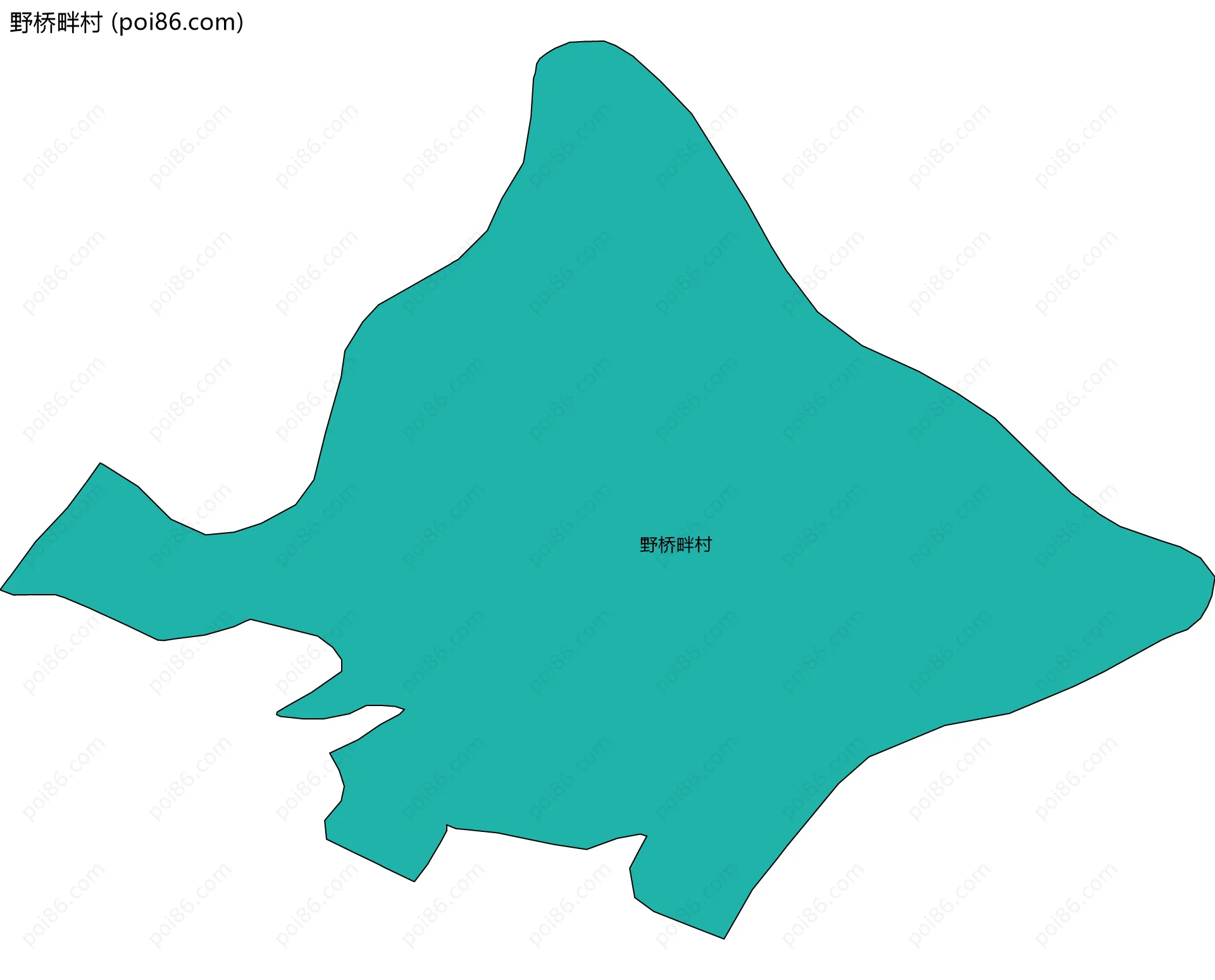 野桥畔村边界地图
