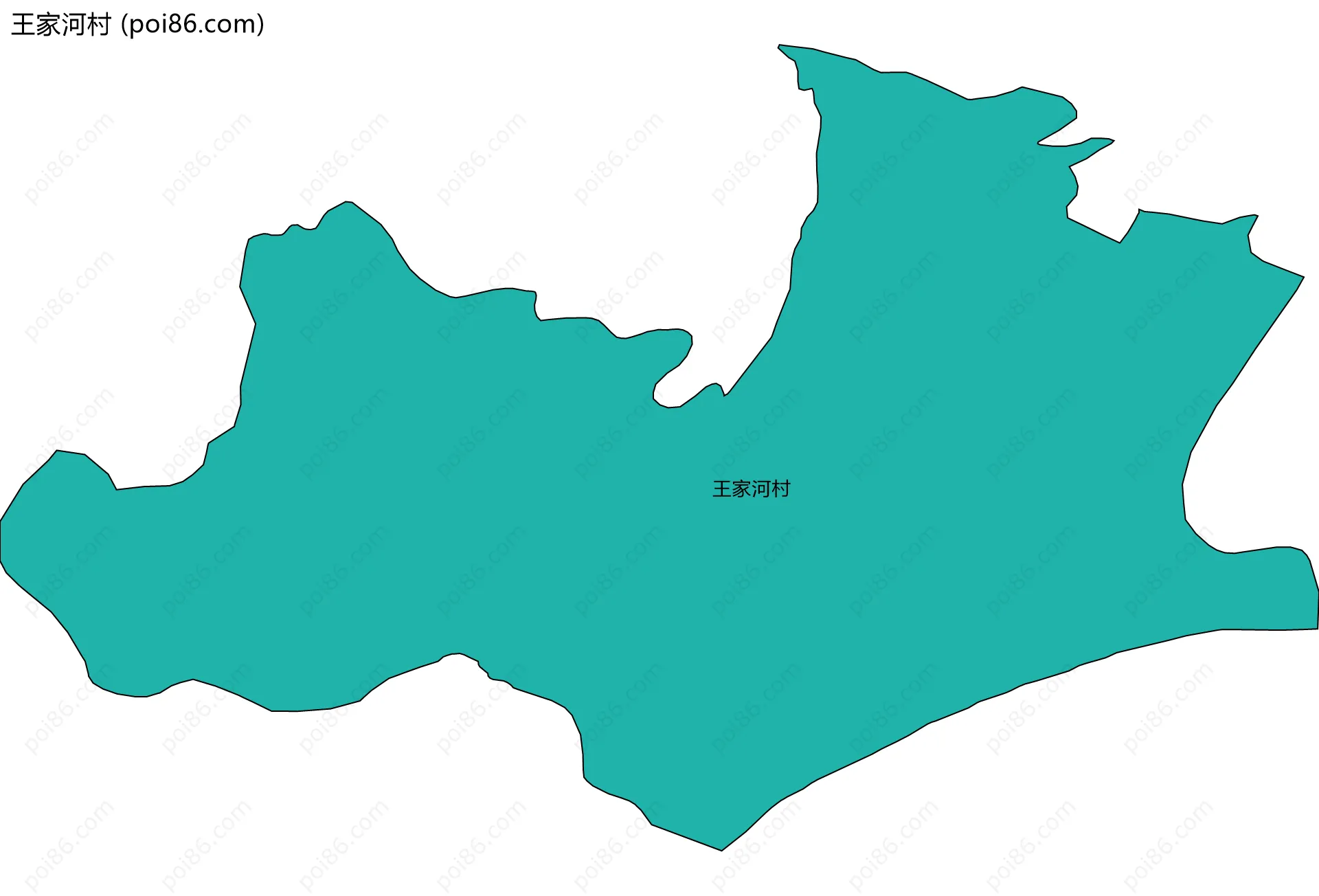 王家河村边界地图