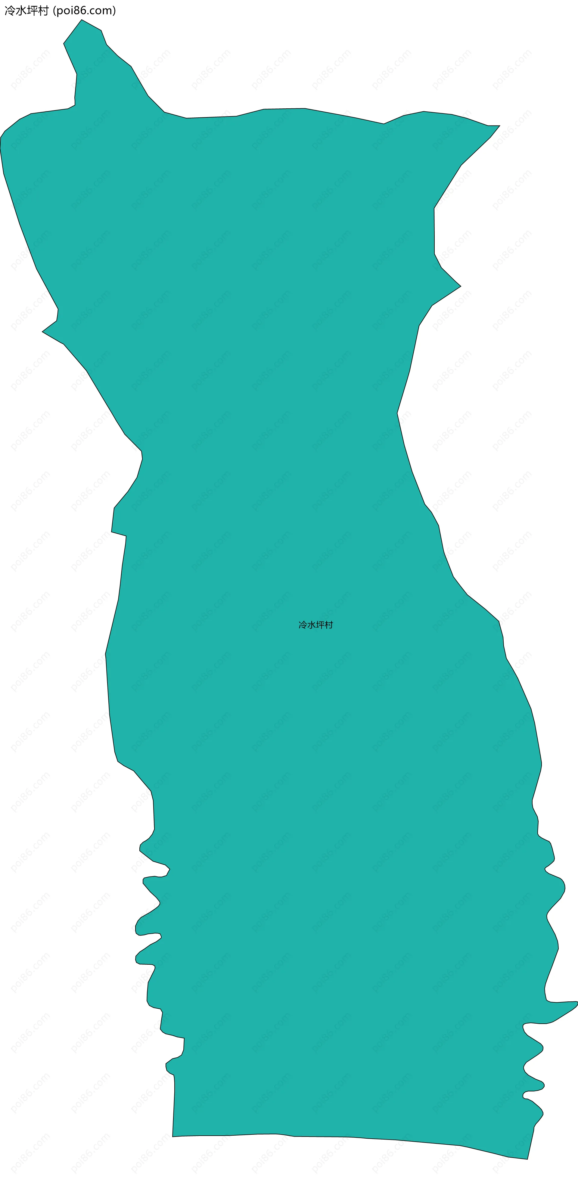 冷水坪村边界地图