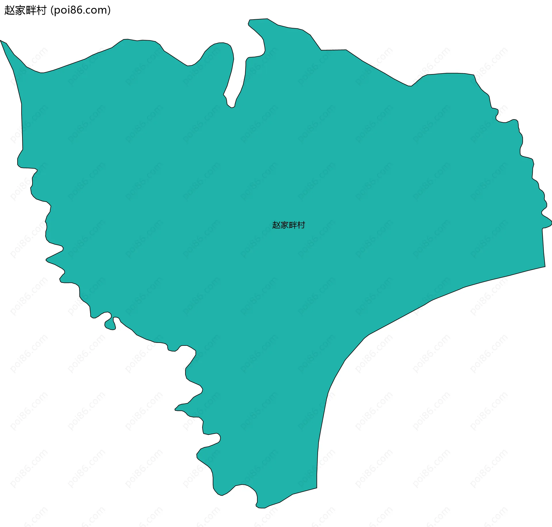 赵家畔村边界地图