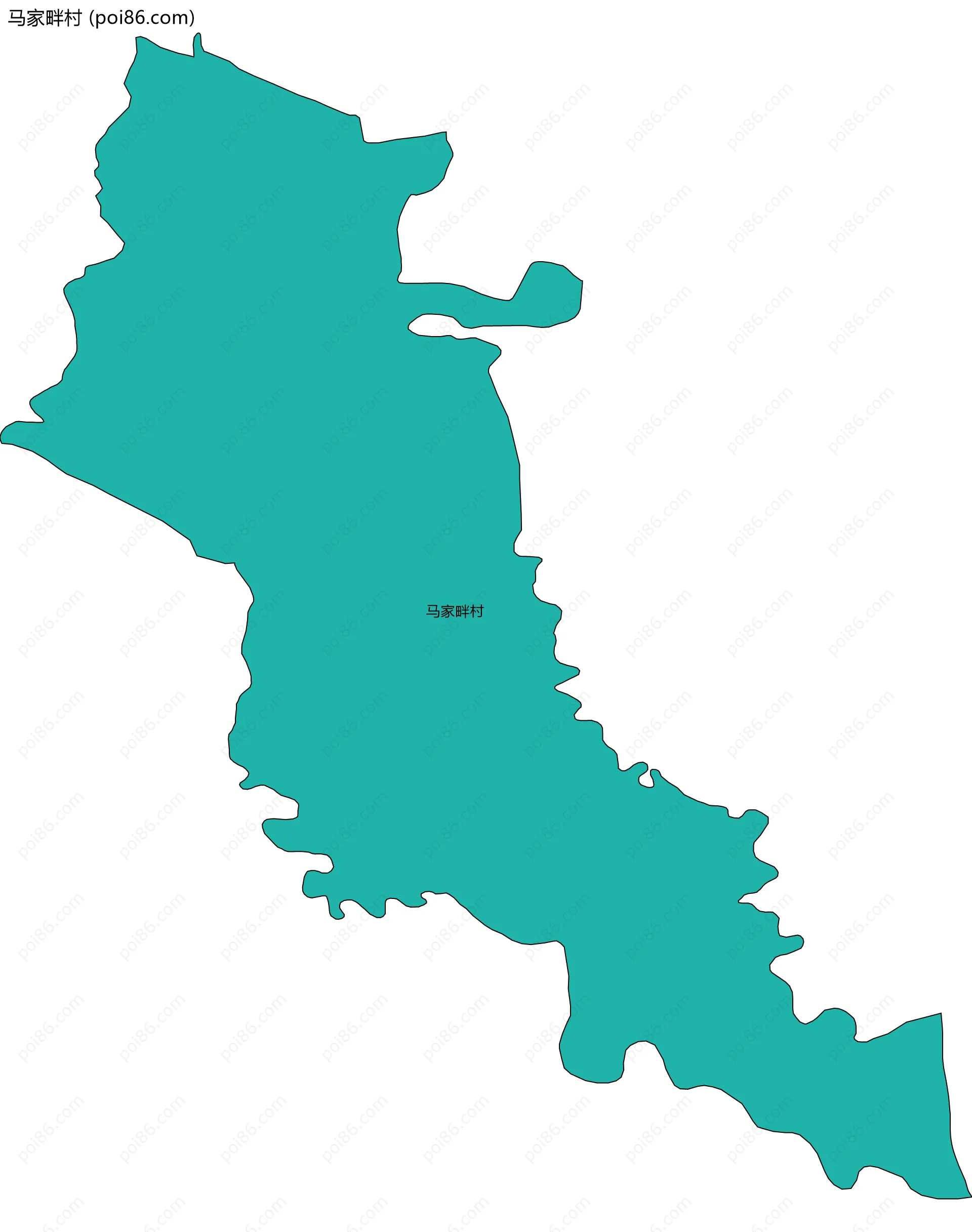 马家畔村边界地图