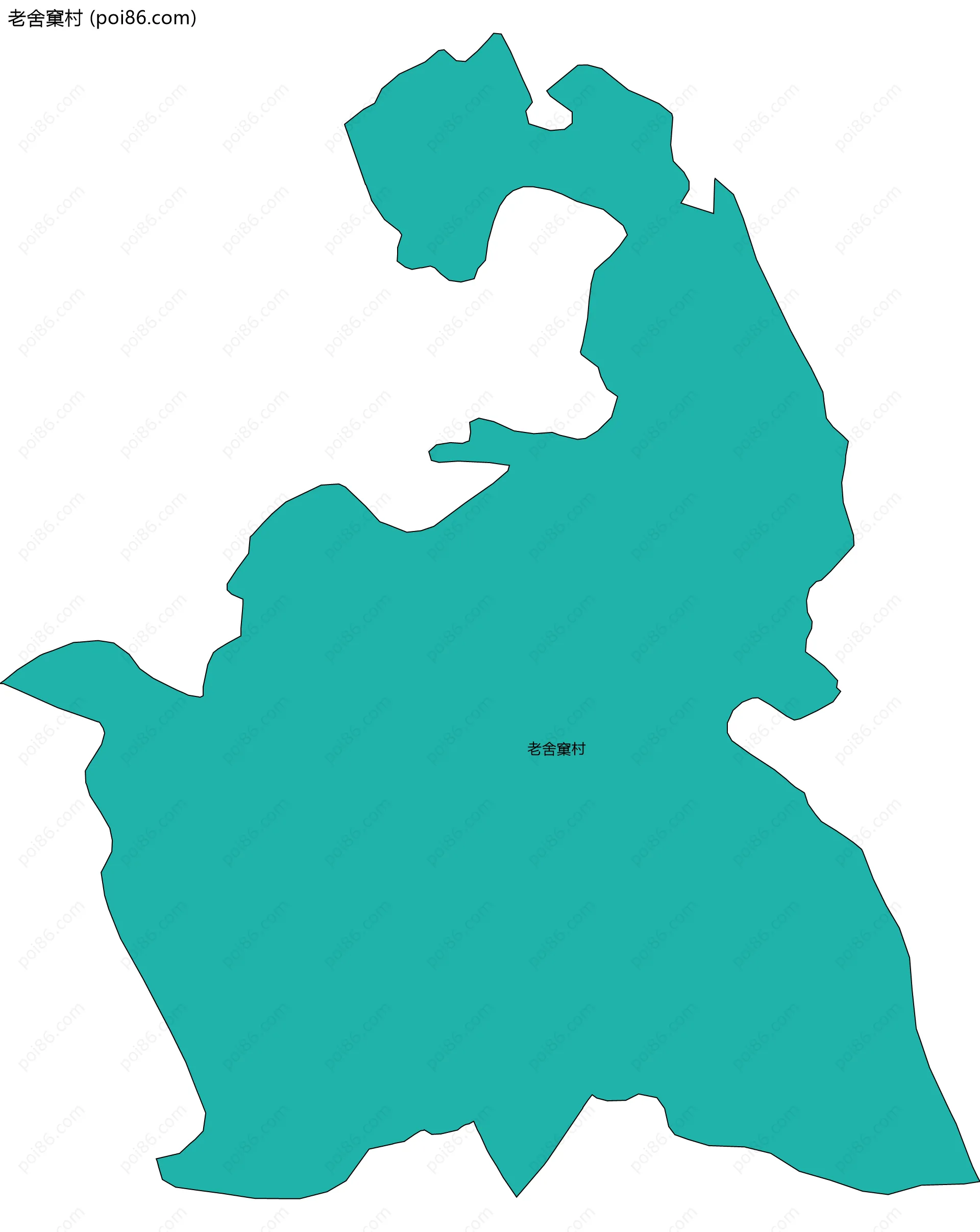 老舍窠村边界地图