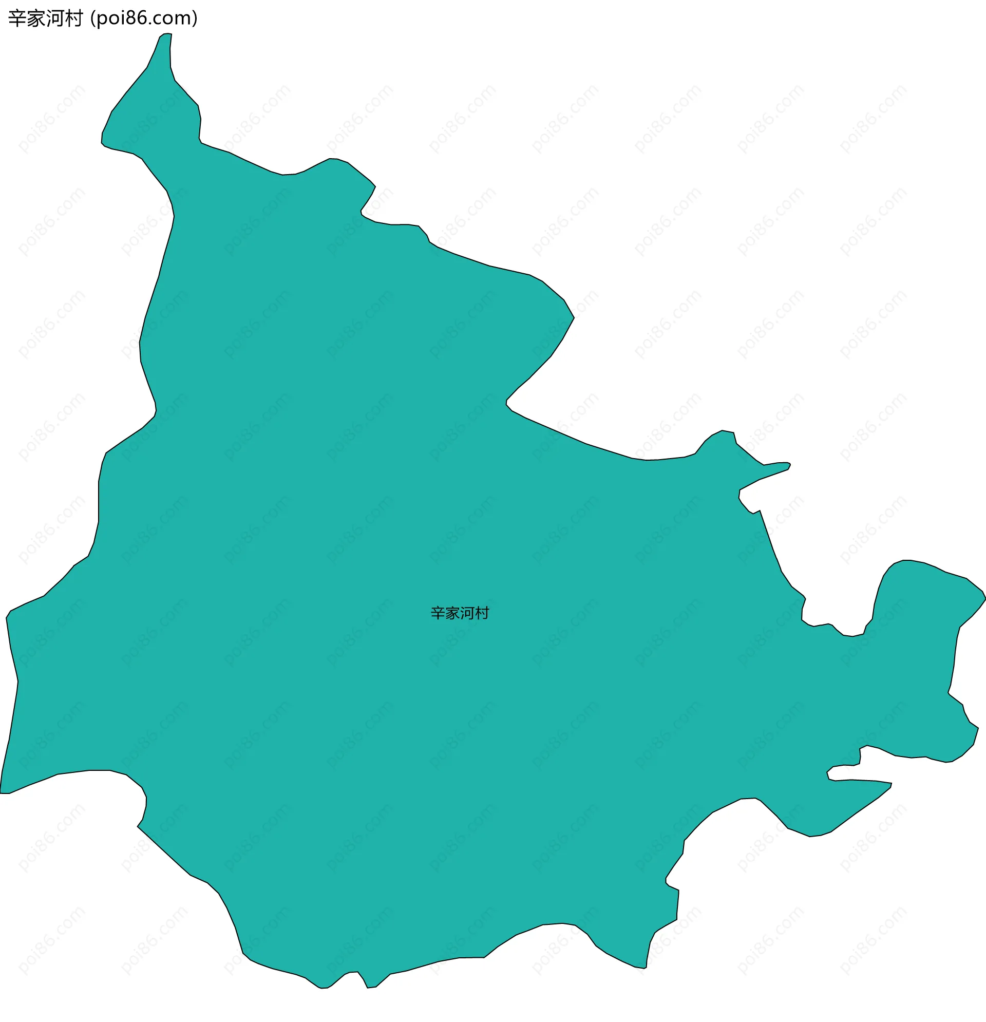 辛家河村边界地图