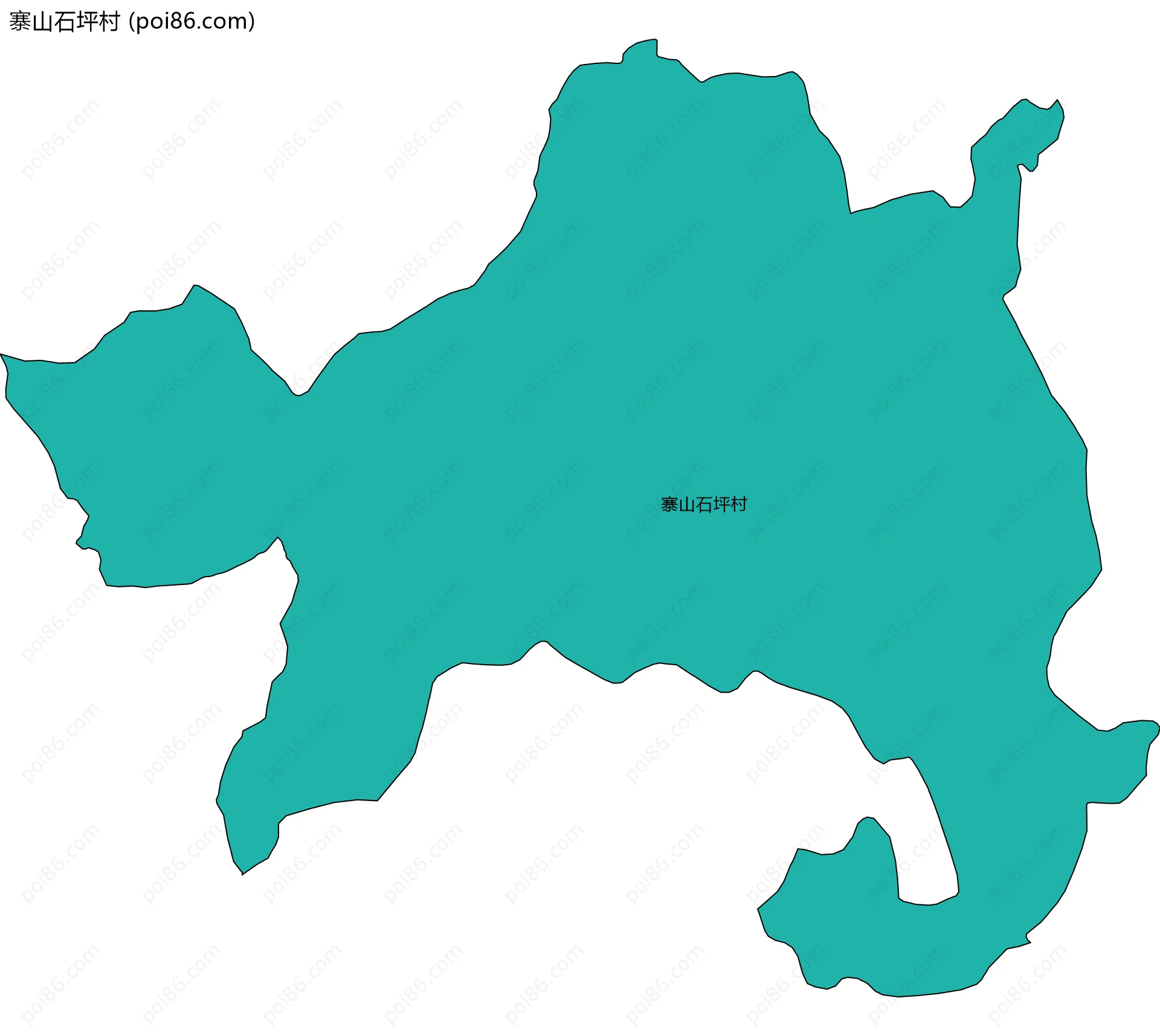 寨山石坪村边界地图