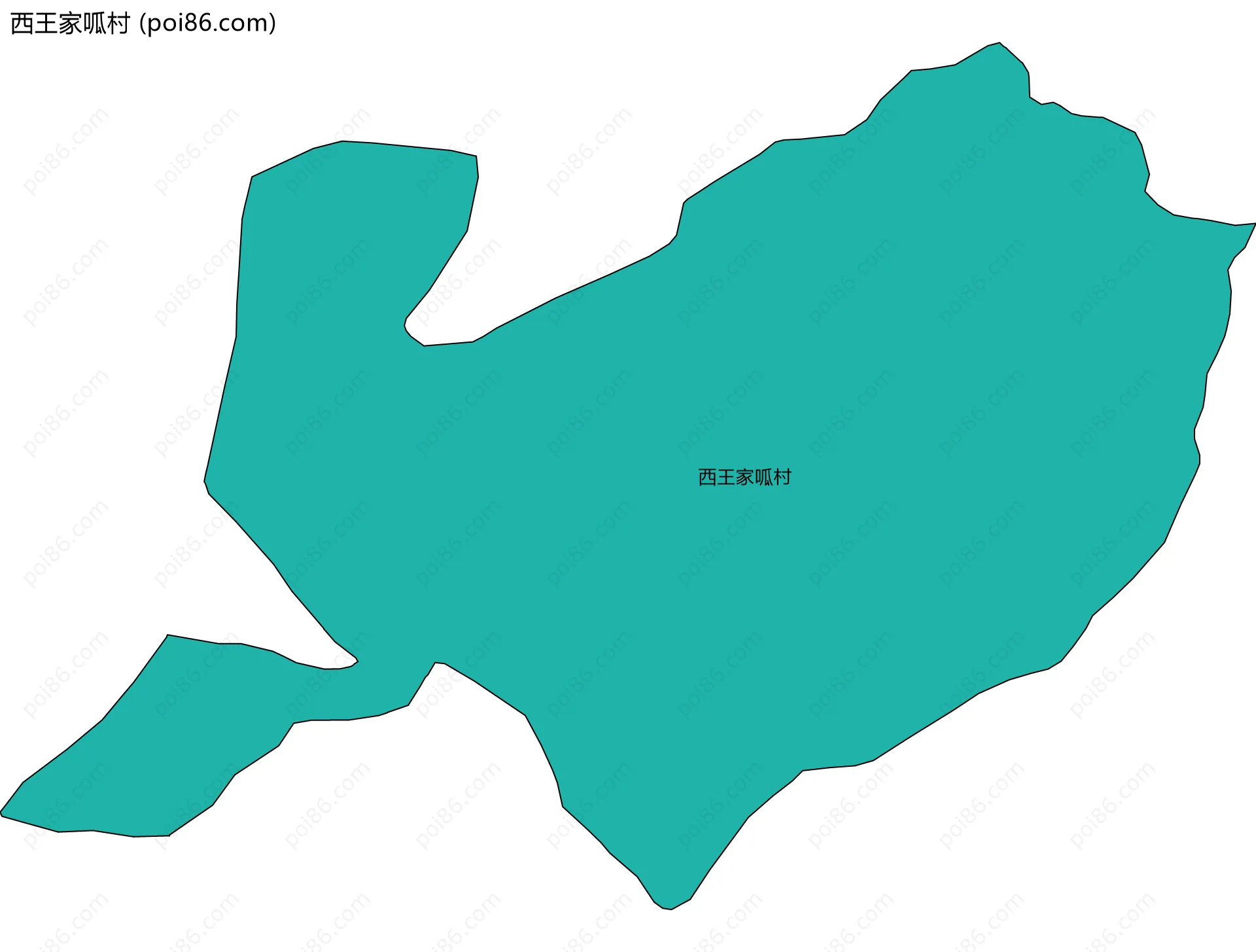 西王家呱村边界地图
