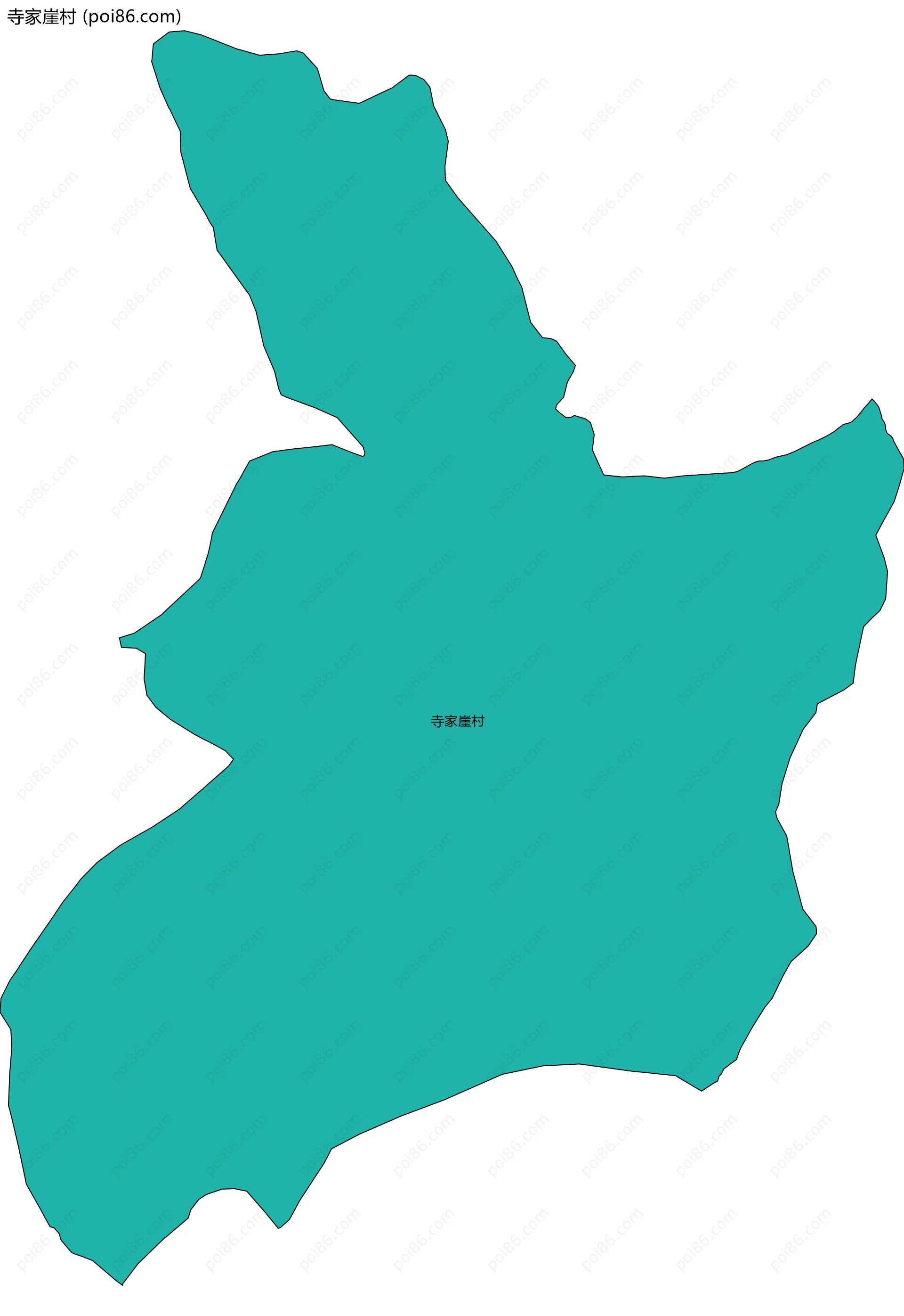 寺家崖村边界地图