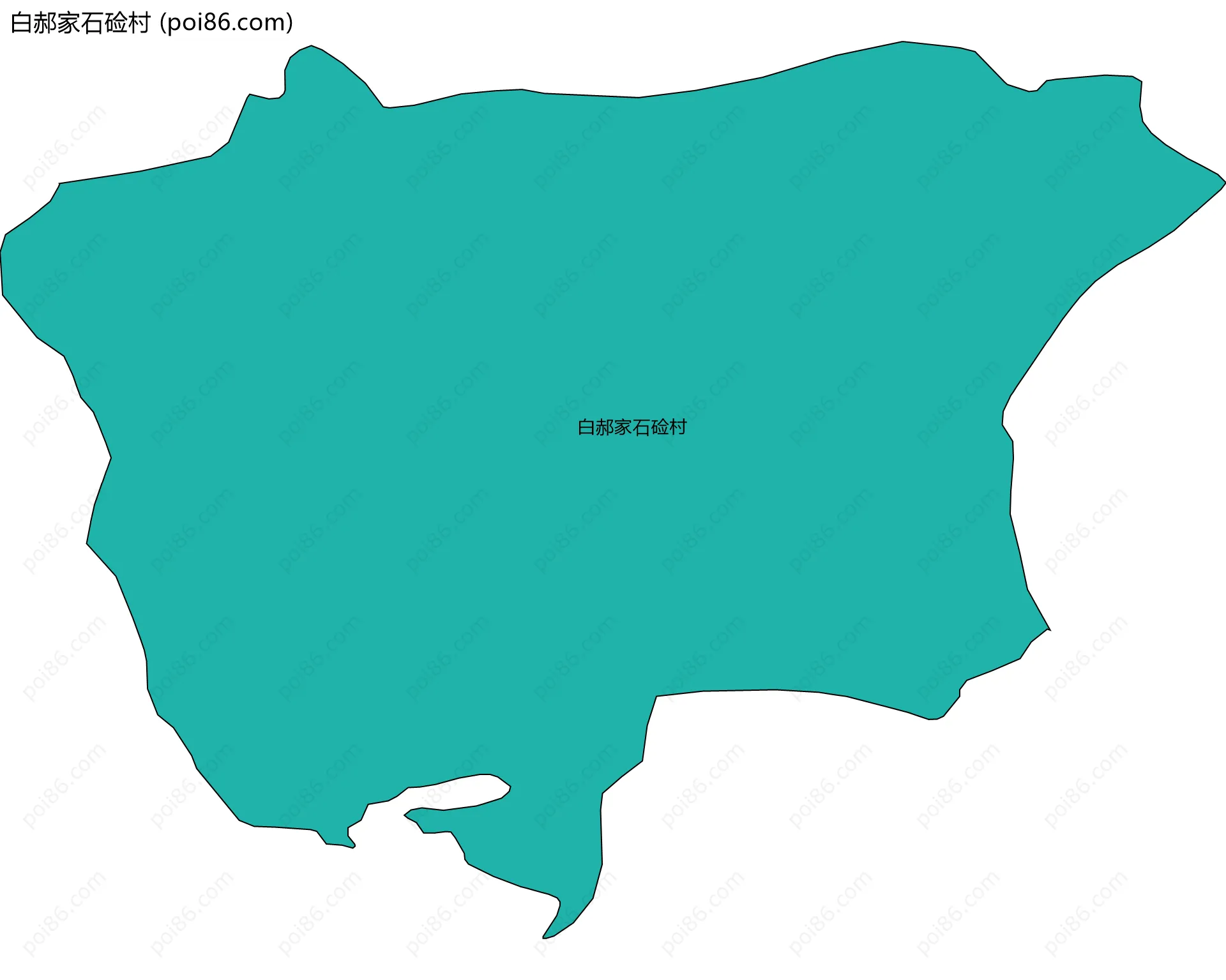 白郝家石硷村边界地图