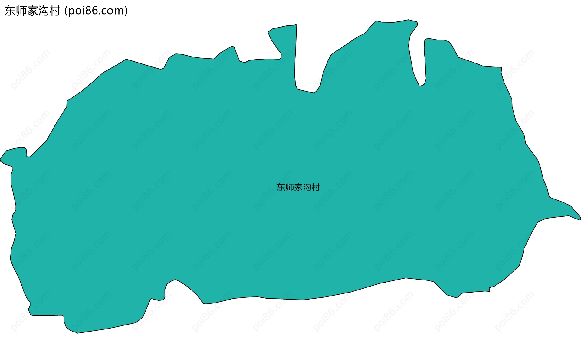 东师家沟村边界地图