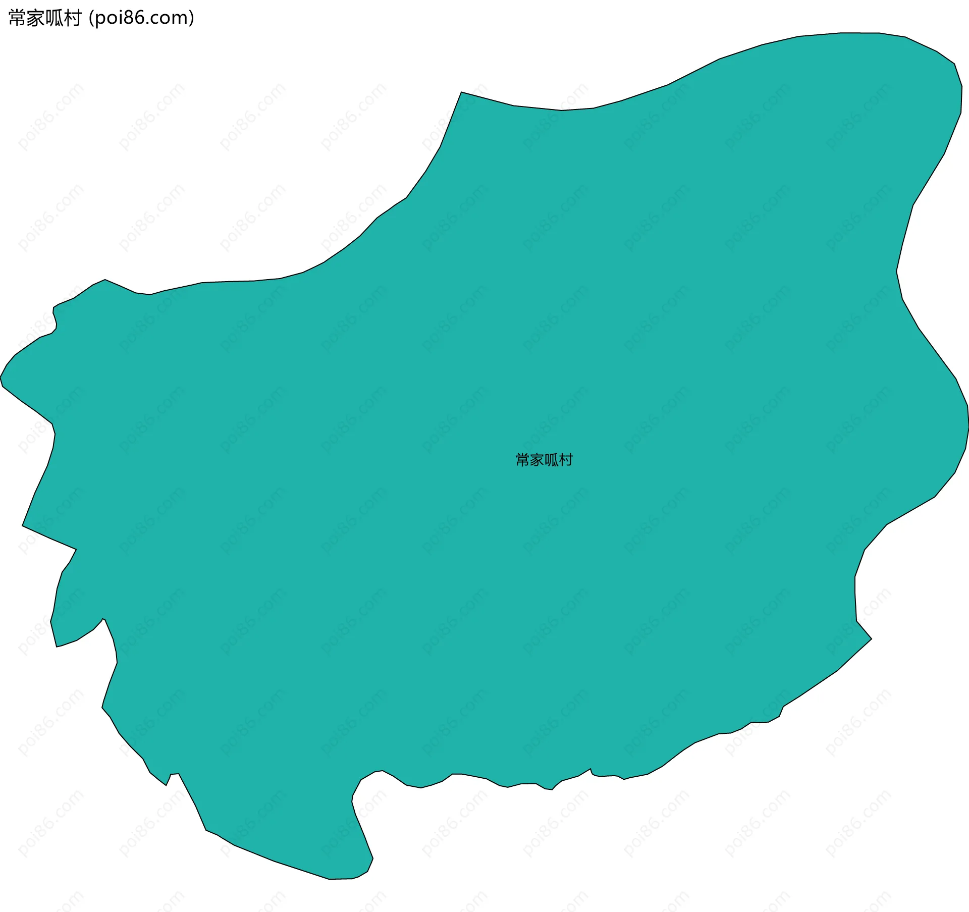 常家呱村边界地图
