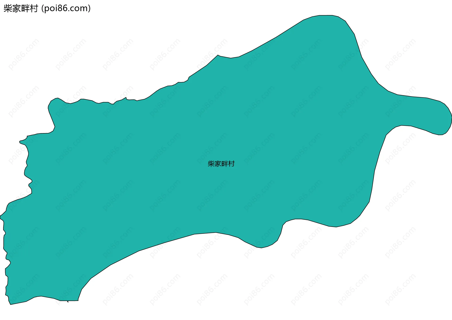 柴家畔村边界地图