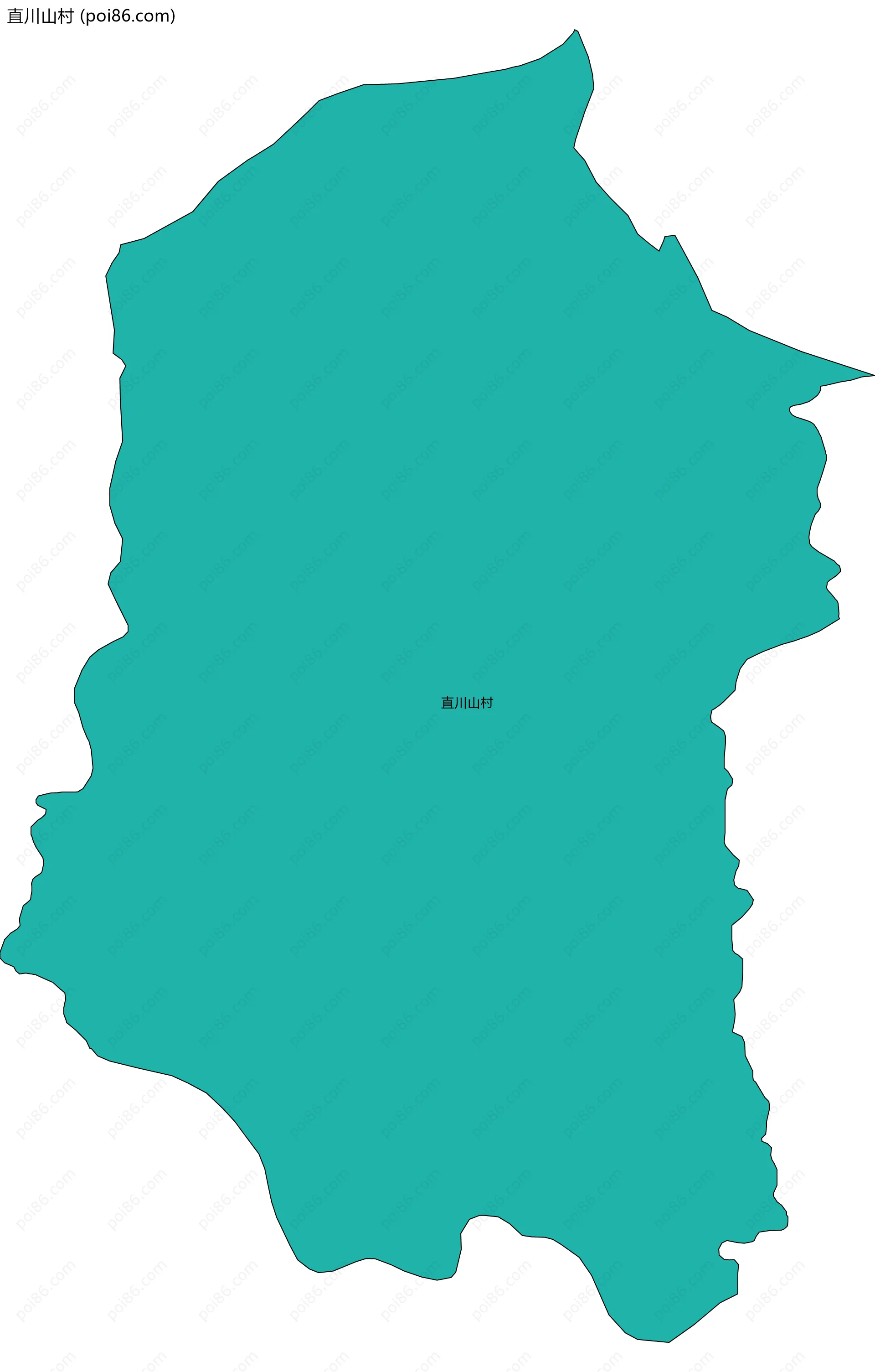 直川山村边界地图