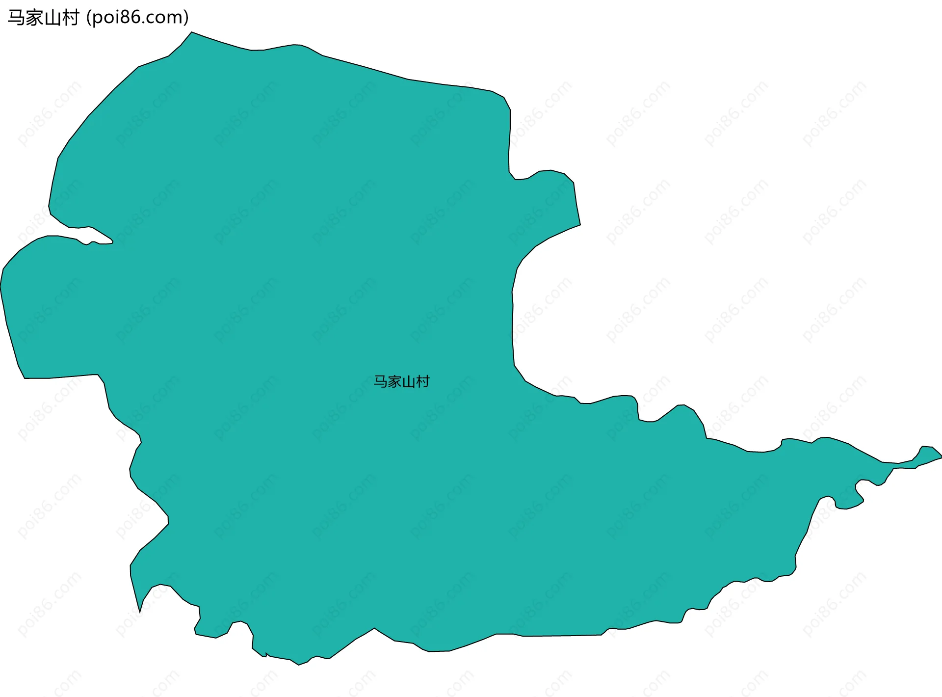 马家山村边界地图