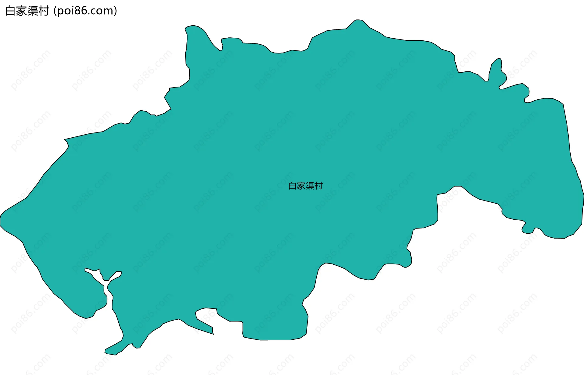 白家渠村边界地图