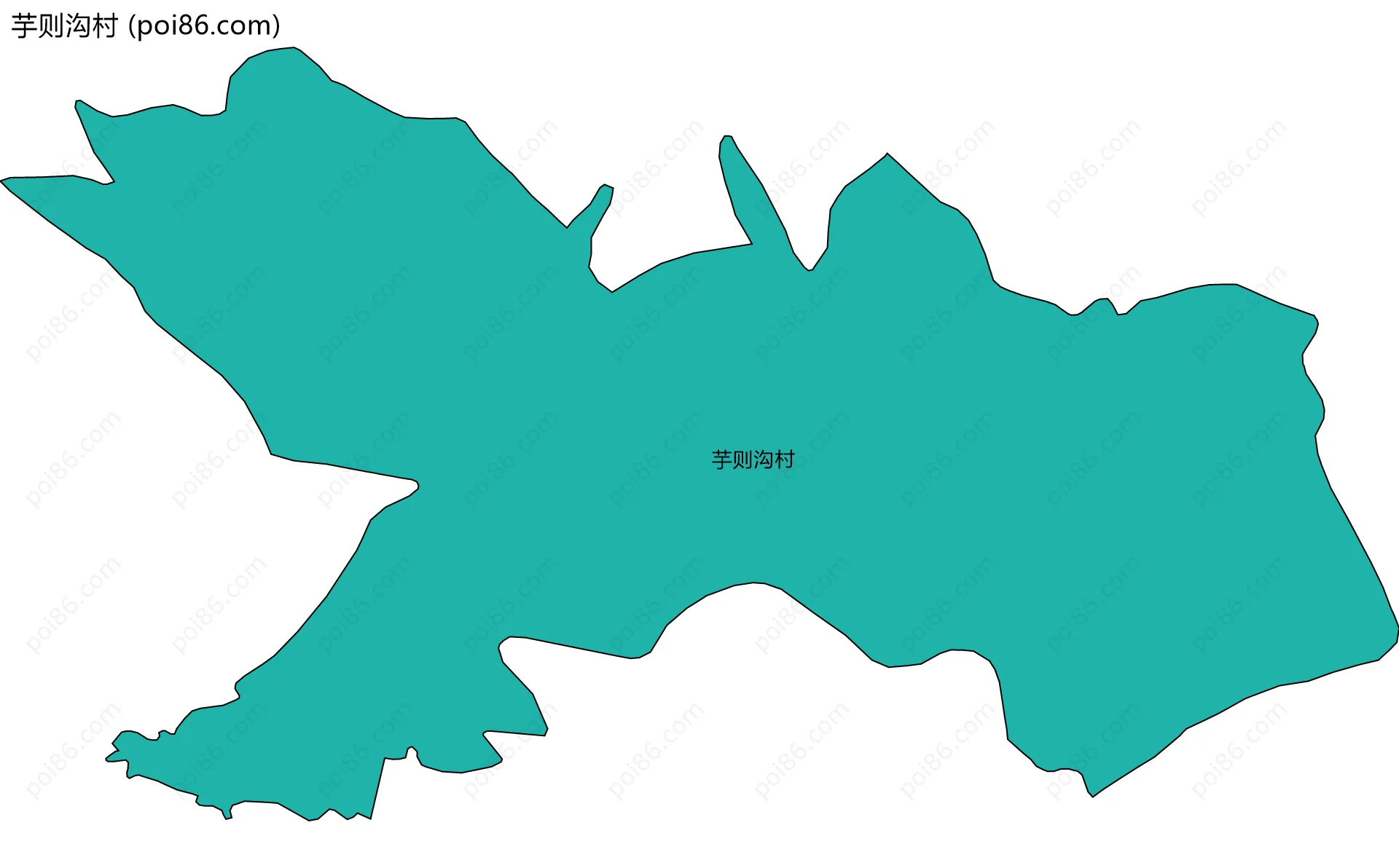 芋则沟村边界地图