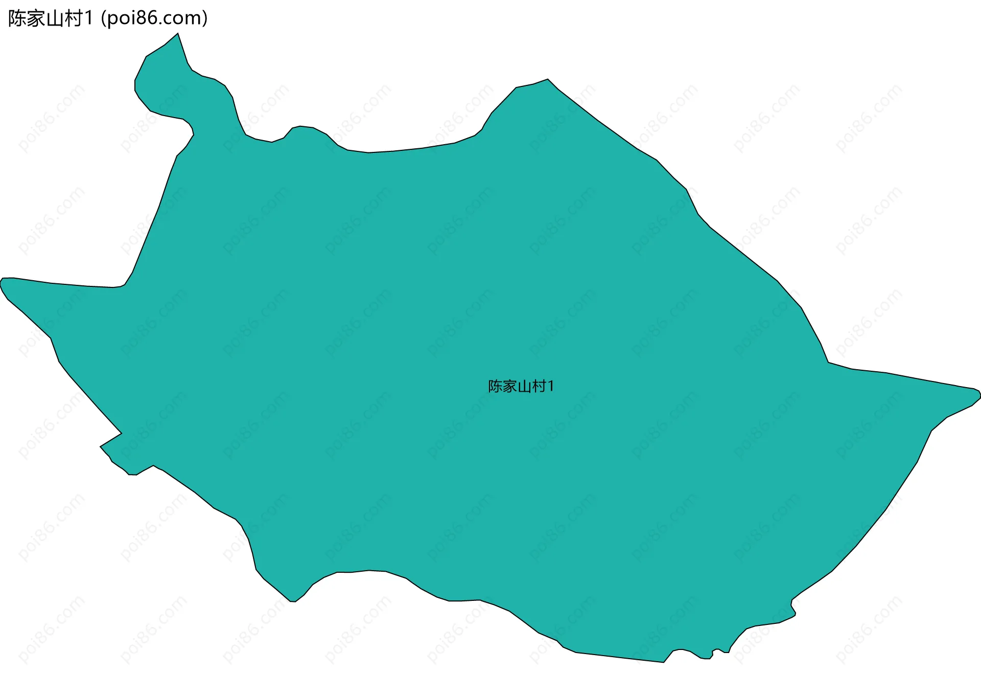 陈家山村1边界地图