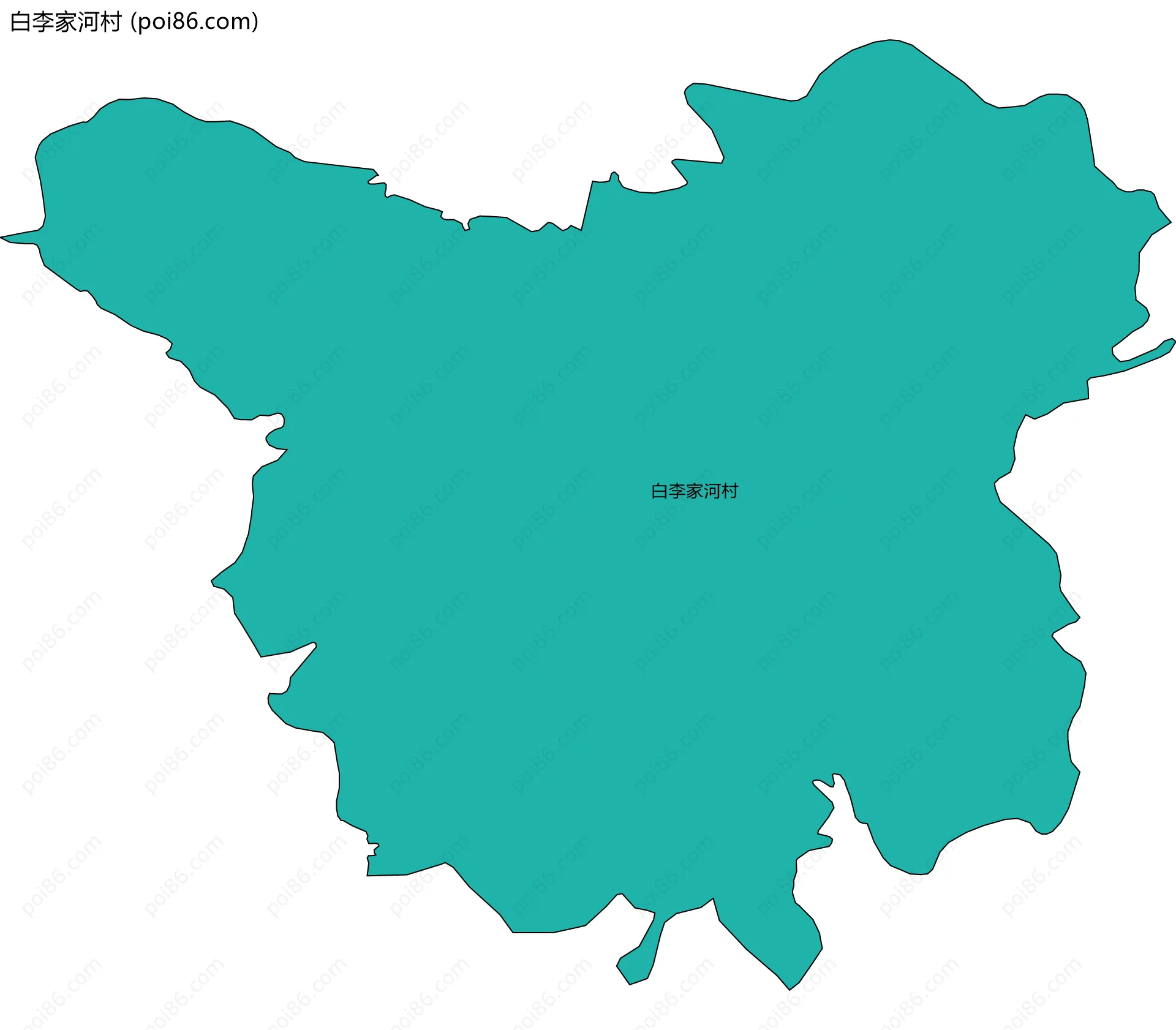 白李家河村边界地图