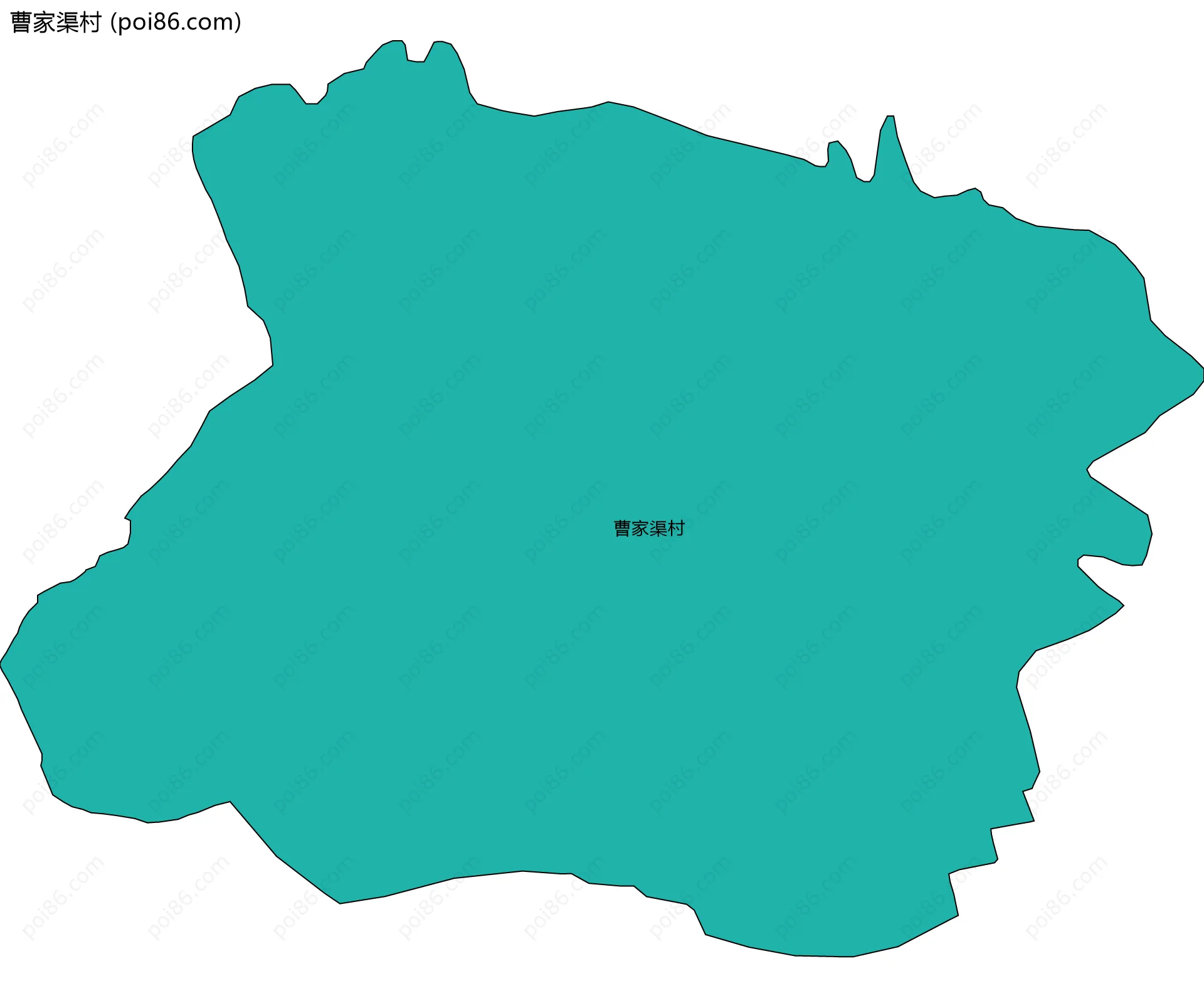 曹家渠村边界地图
