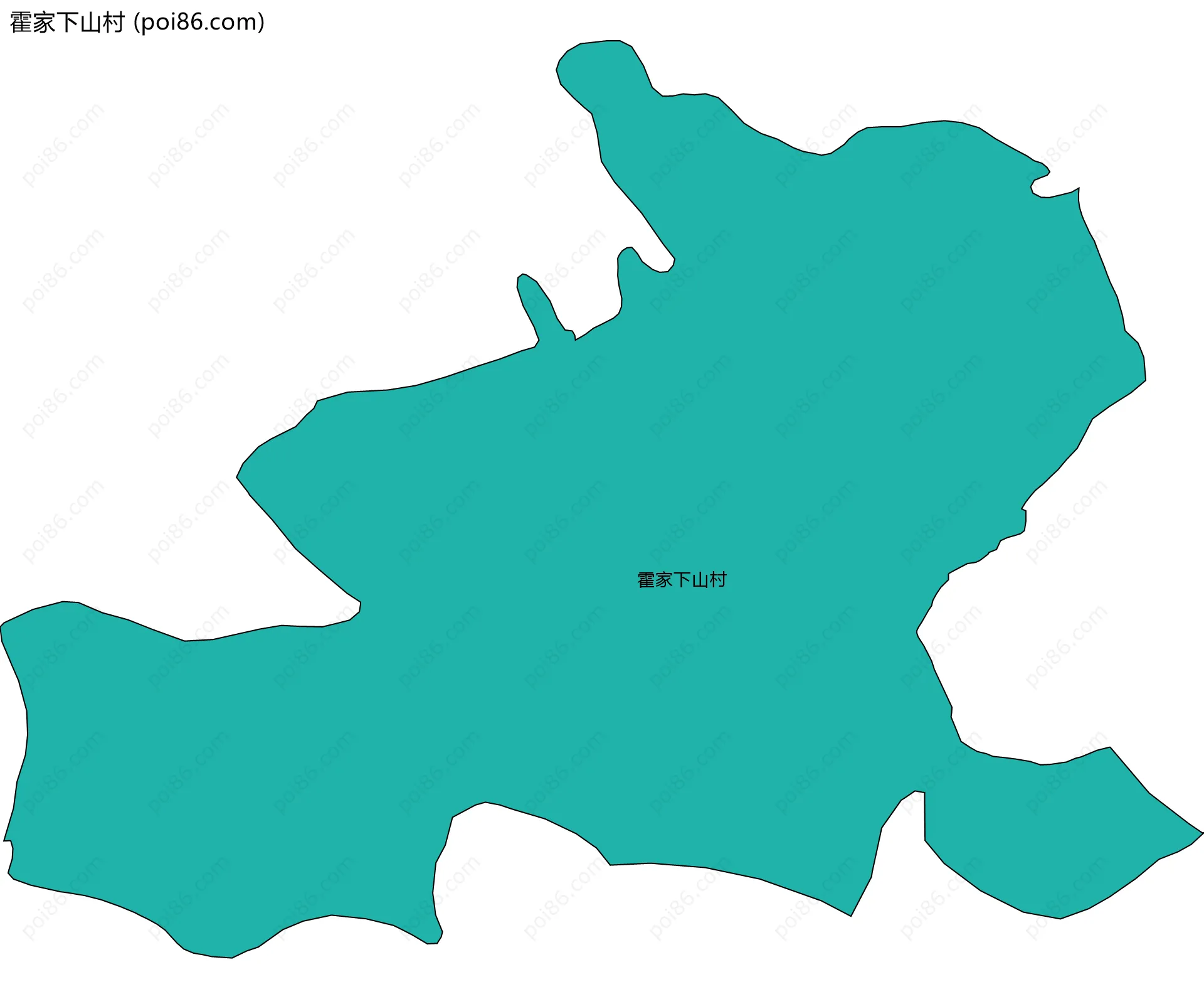 霍家下山村边界地图