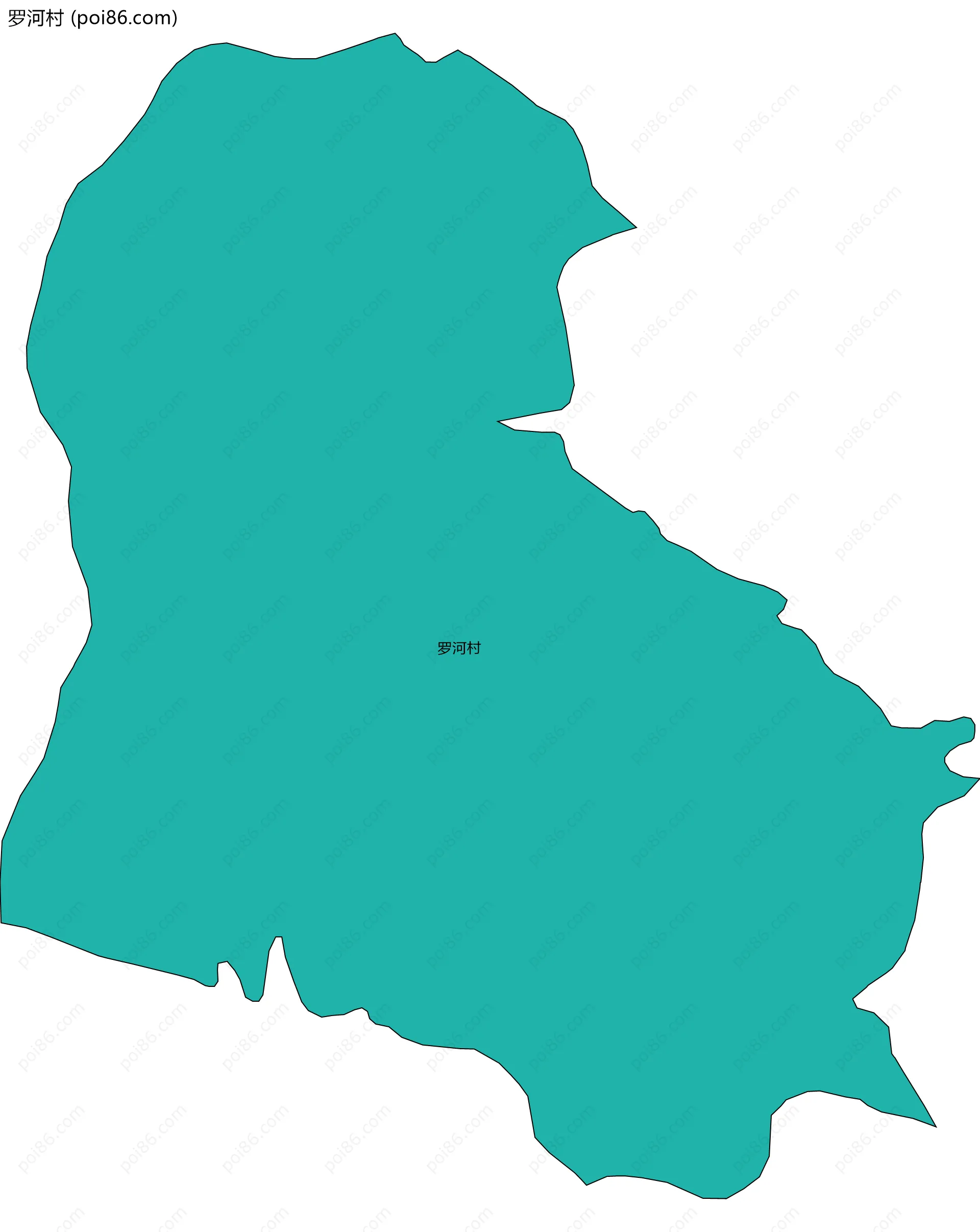 罗河村边界地图