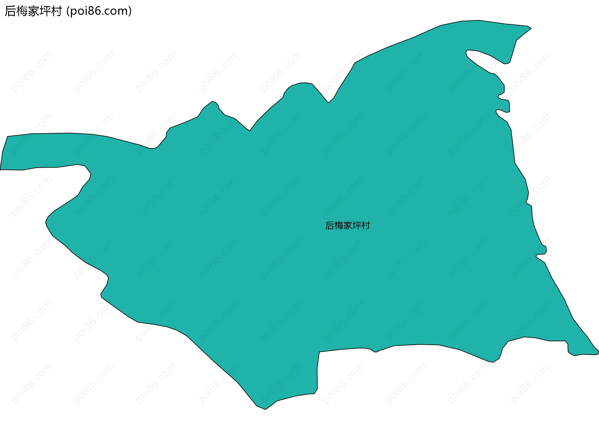 后梅家坪村边界地图