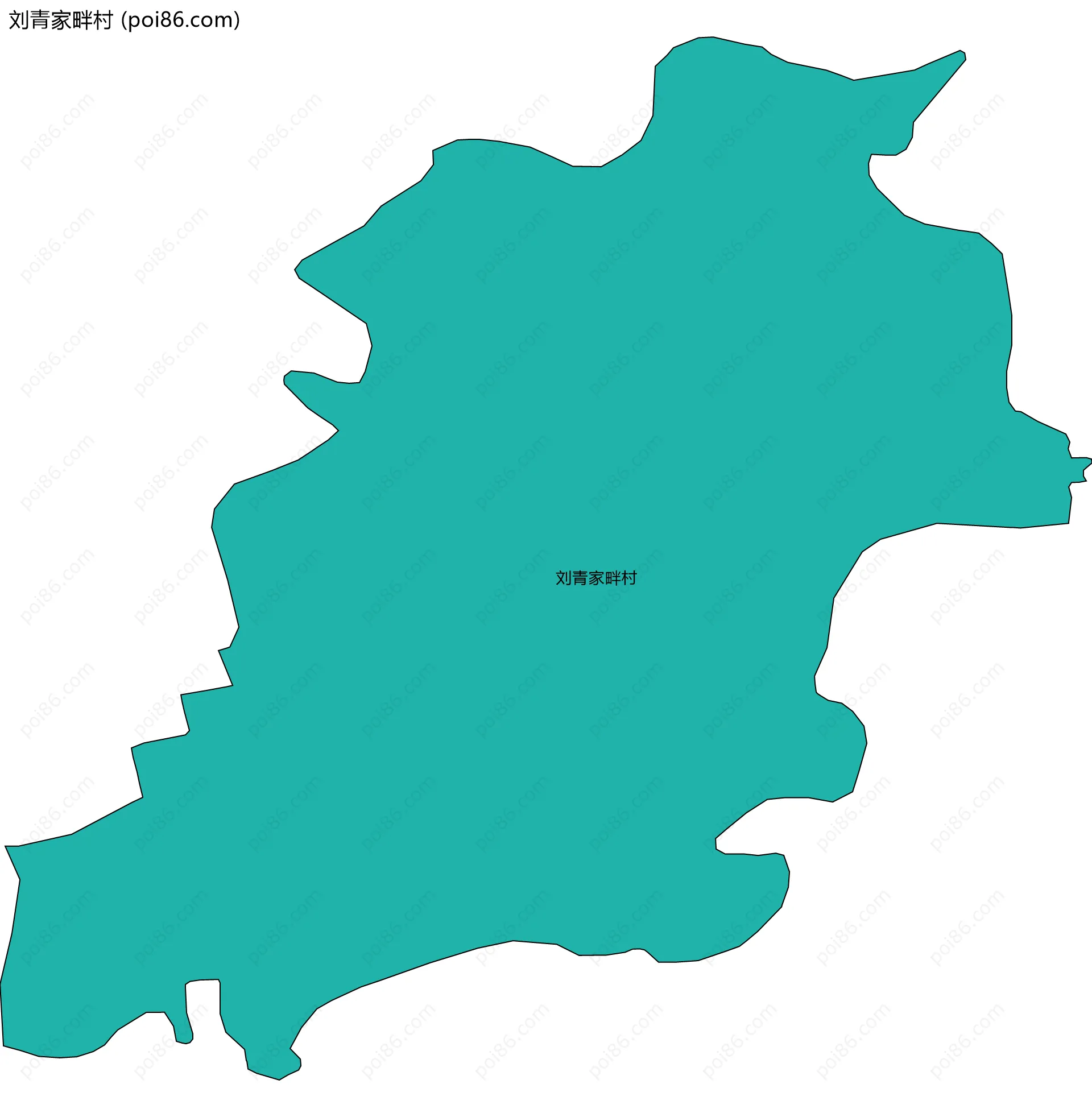 刘青家畔村边界地图