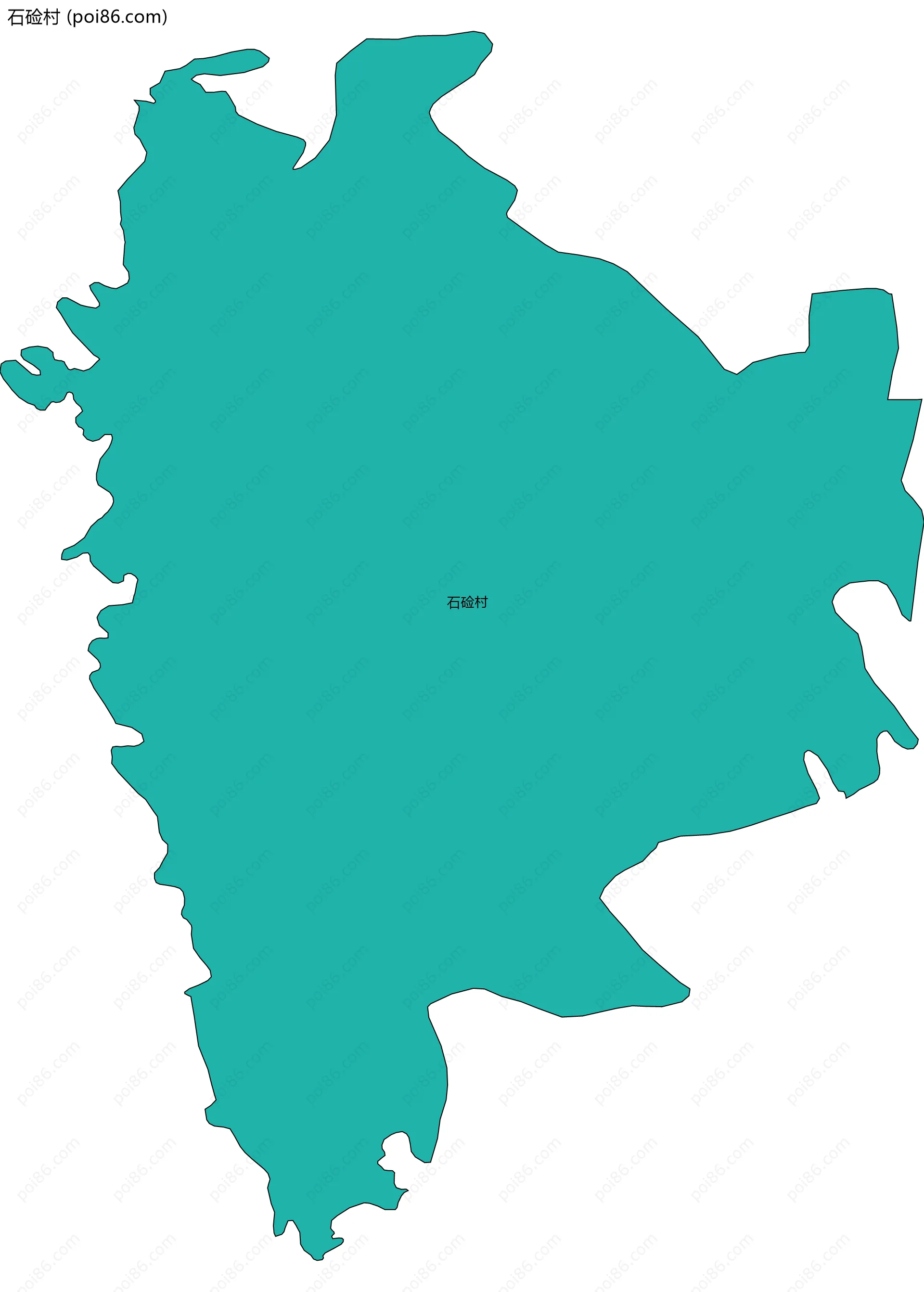 石硷村边界地图