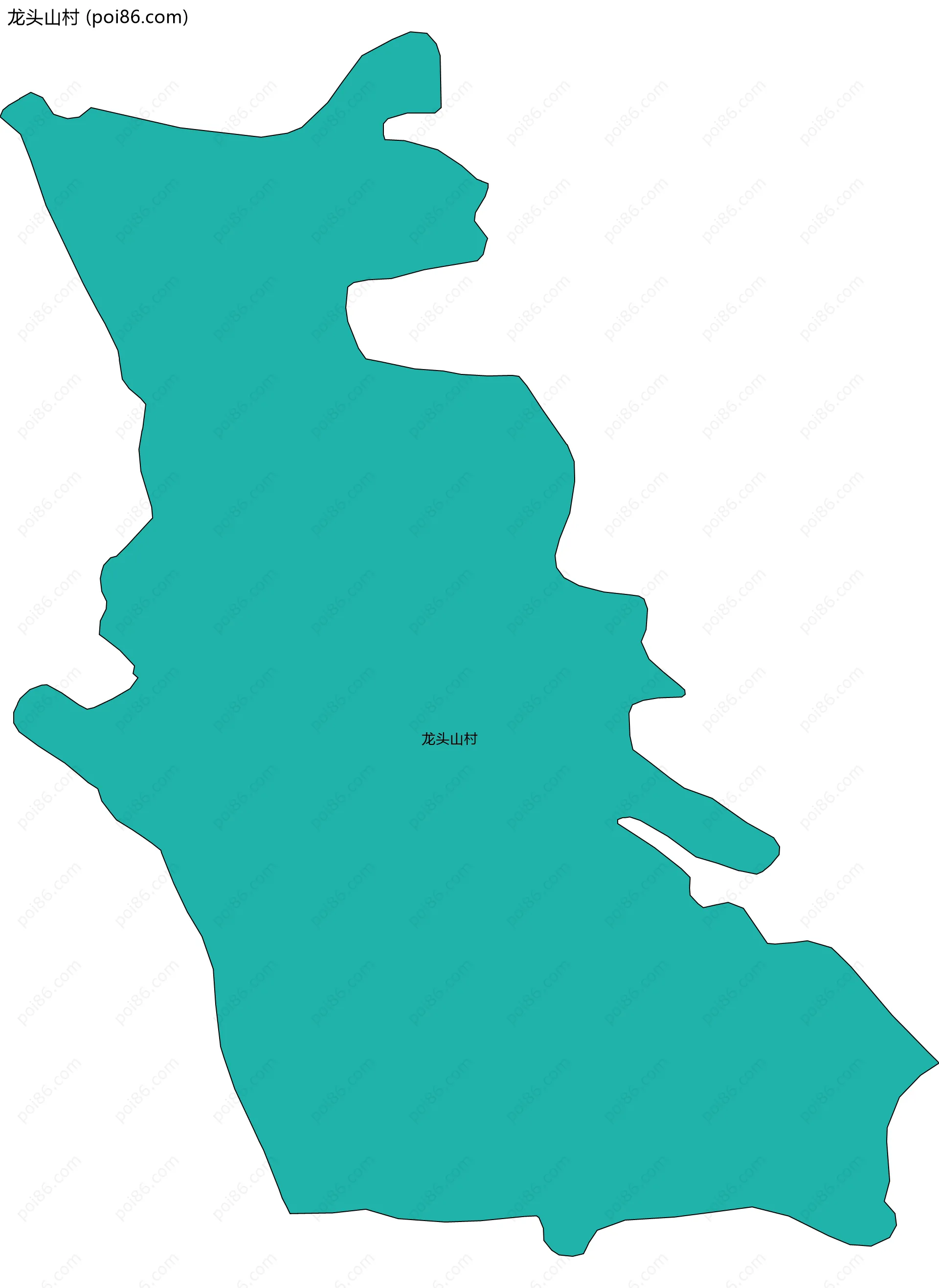 龙头山村边界地图