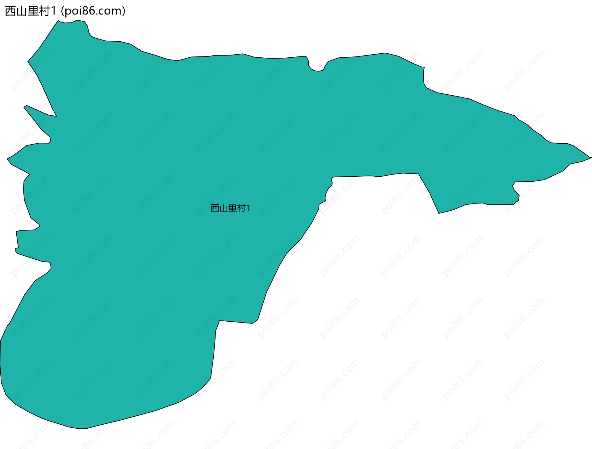 西山里村1边界地图