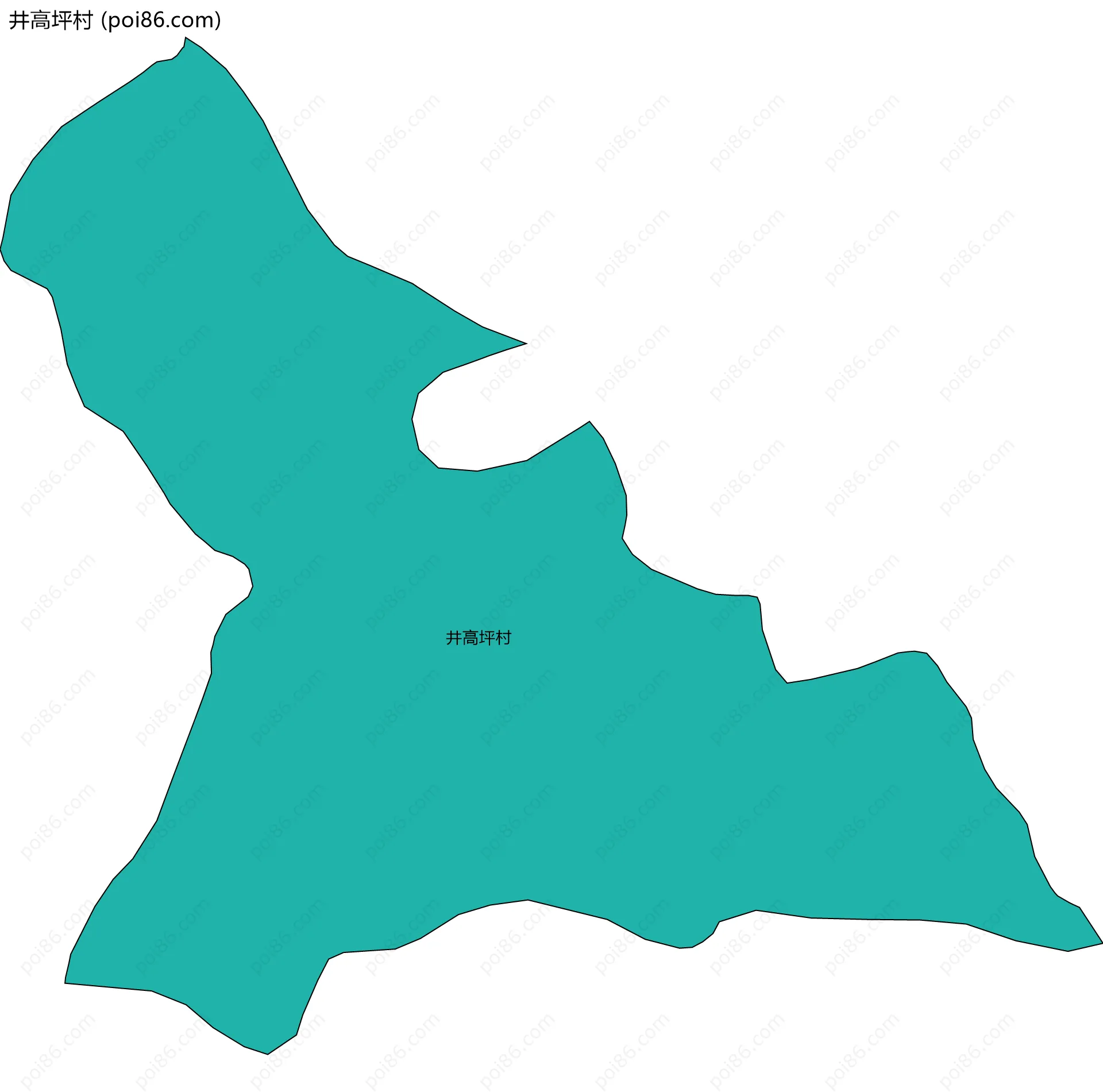 井高坪村边界地图