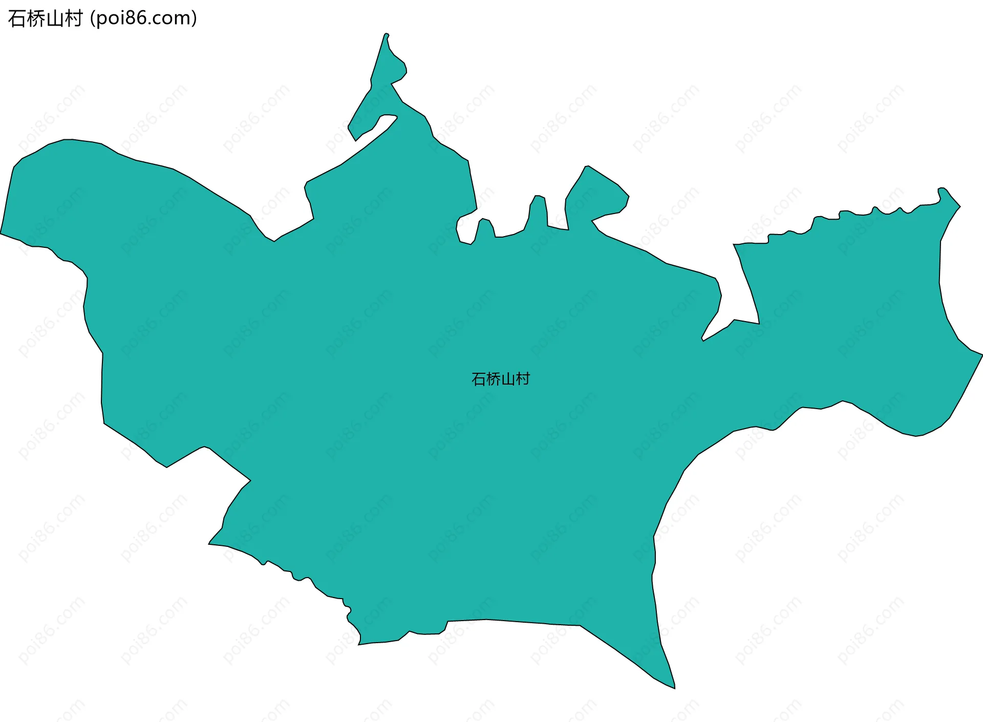 石桥山村边界地图
