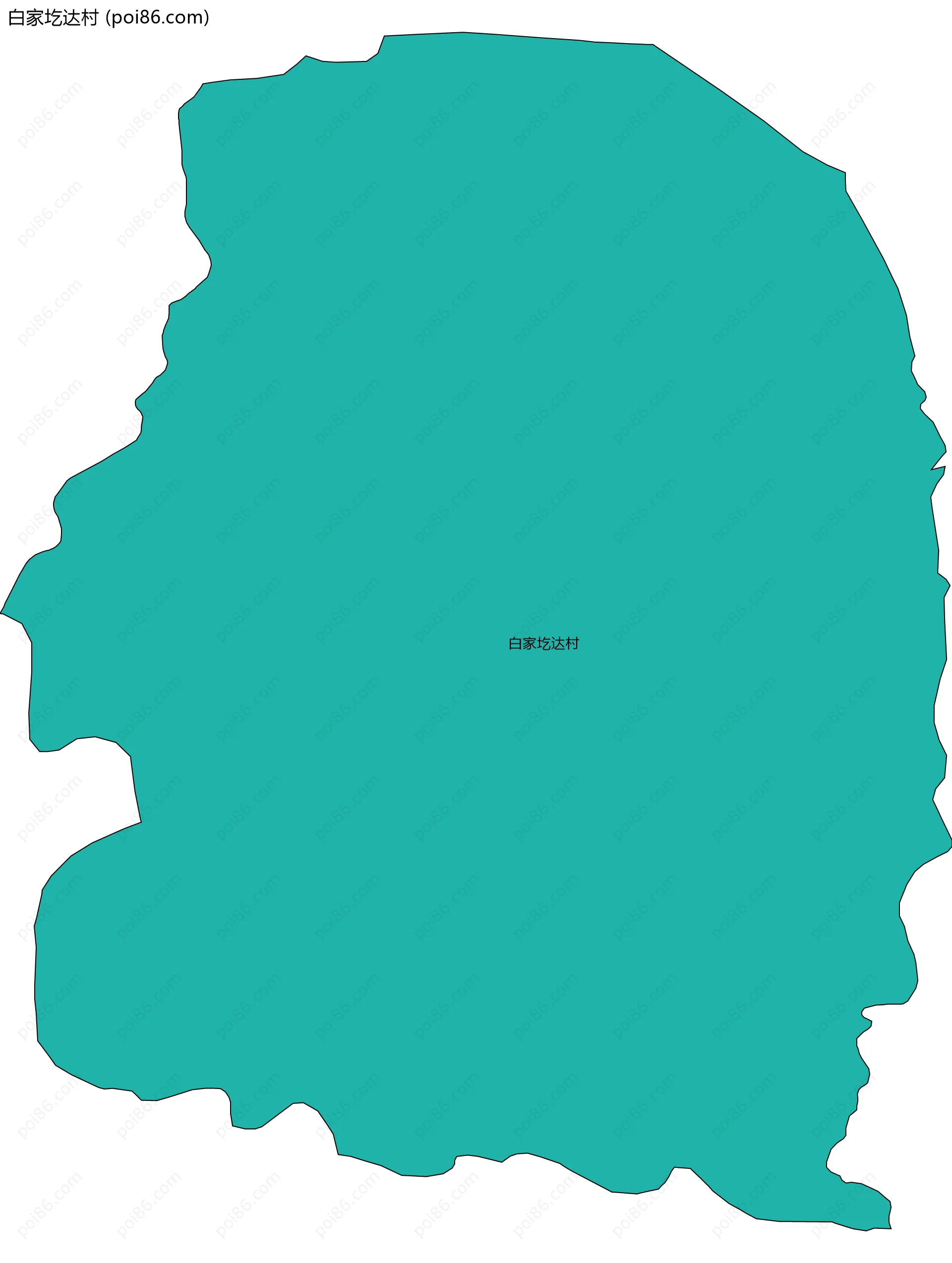 白家圪达村边界地图