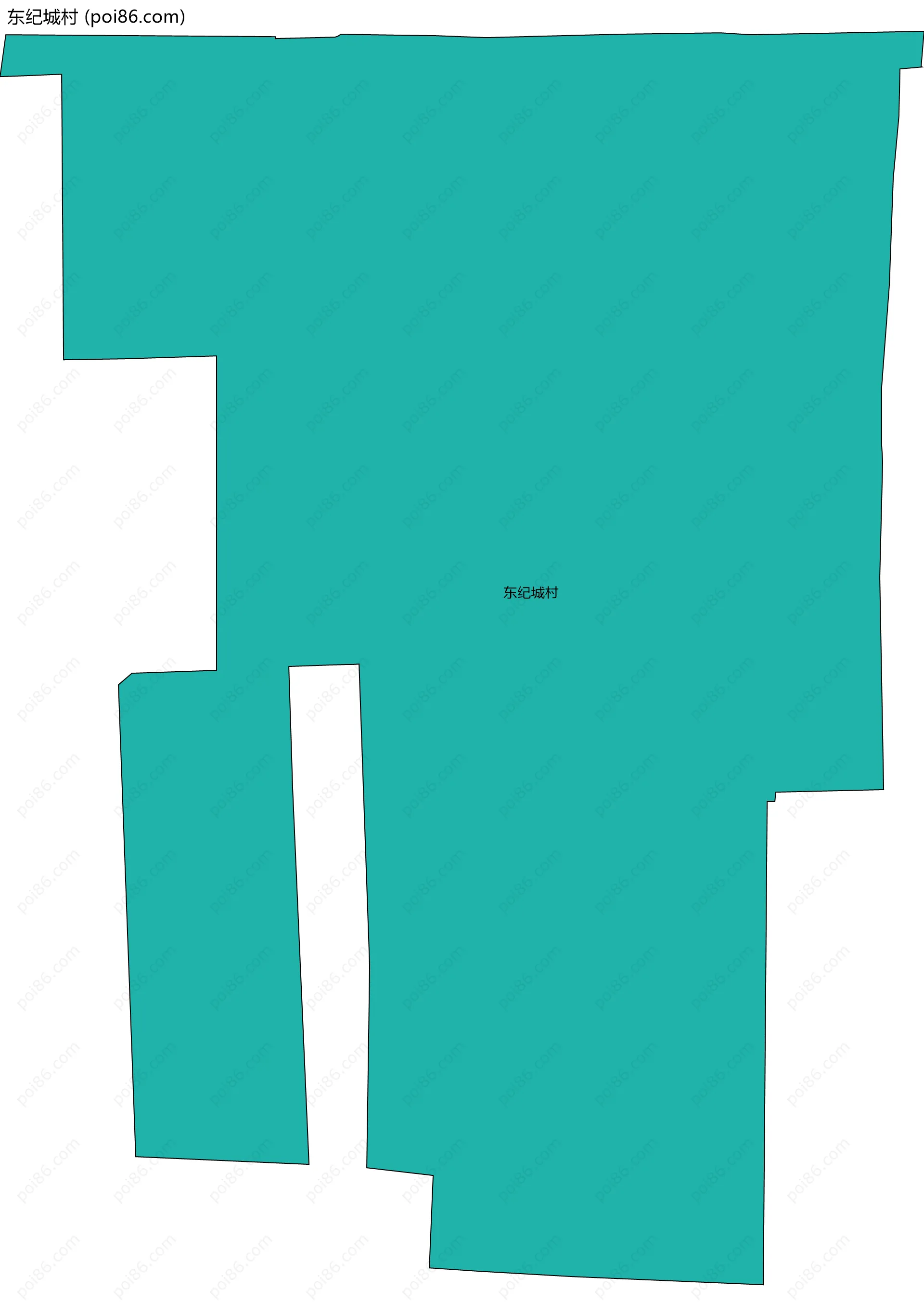 东纪城村边界地图