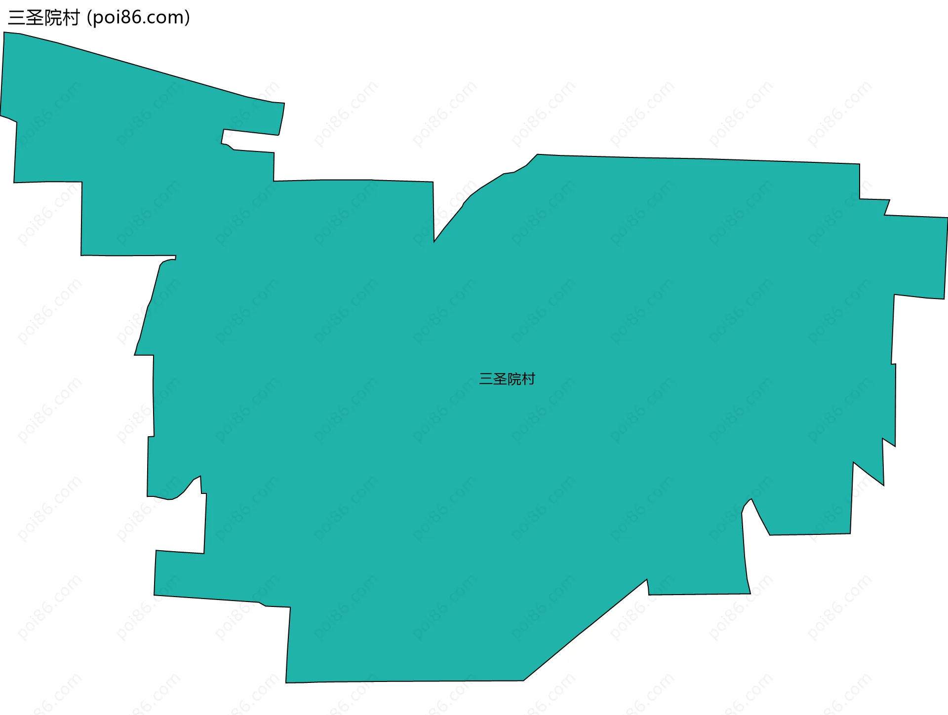 三圣院村边界地图