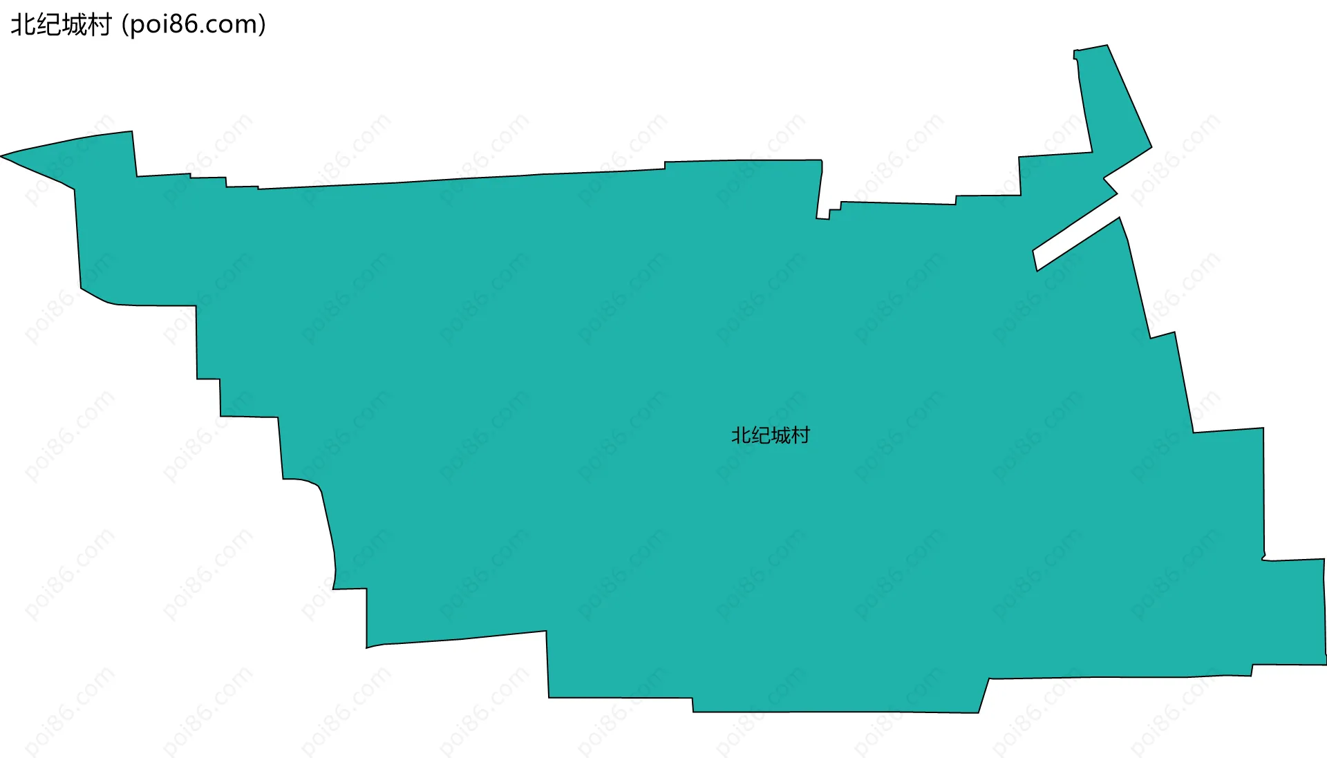 北纪城村边界地图