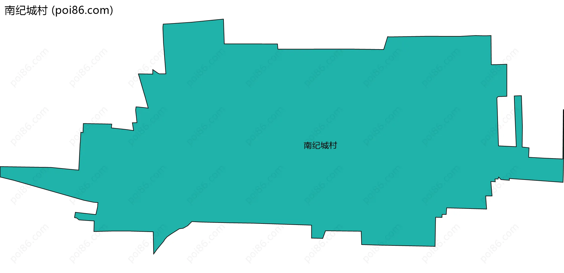 南纪城村边界地图