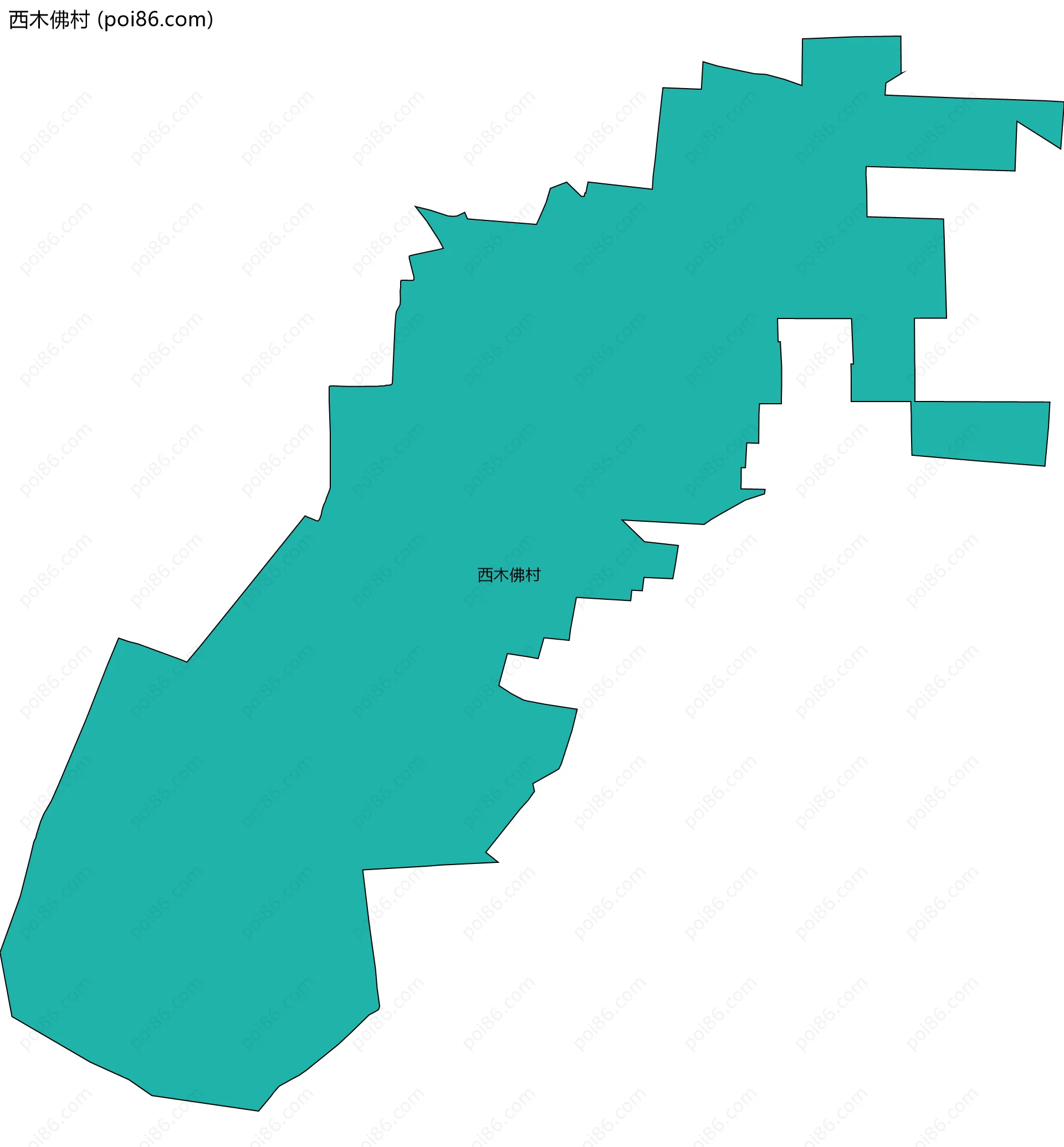 西木佛村边界地图